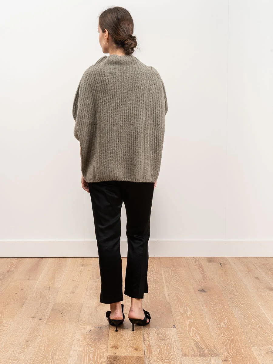 funnel rib sweater - sage - Image 3