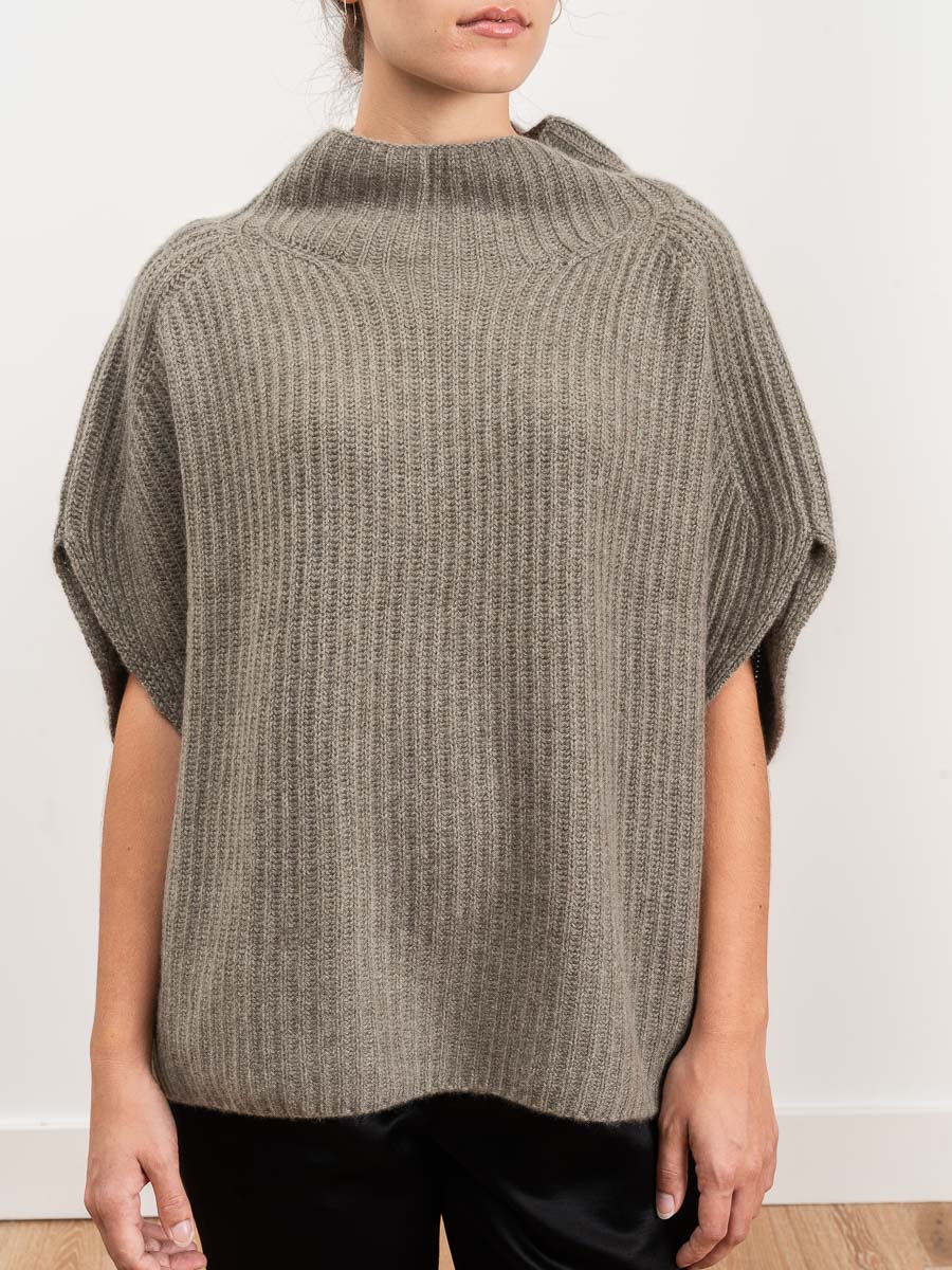 funnel rib sweater - sage - Image 4