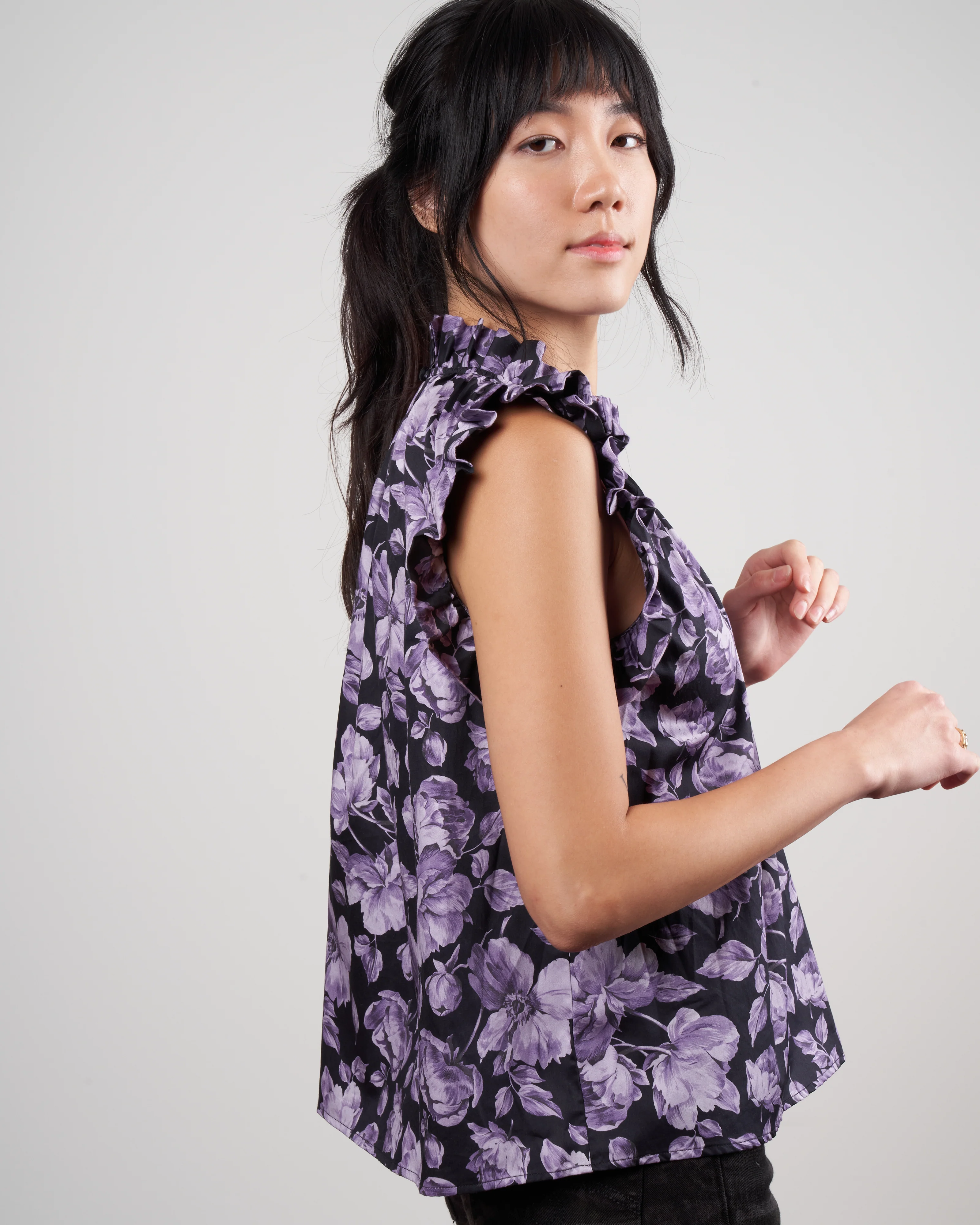 aurelie blouse - violette noire - Image 3