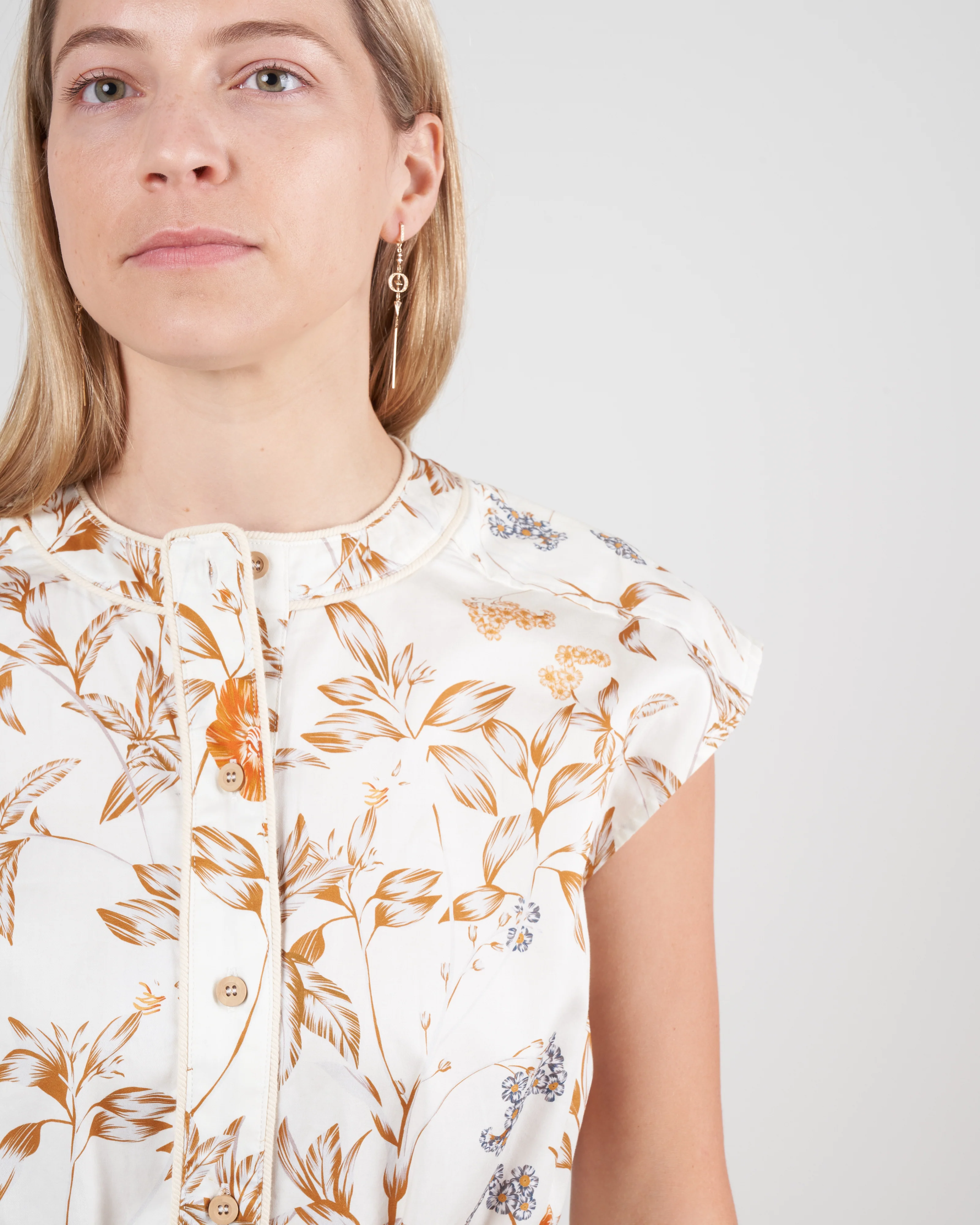 lucie cotton sateen dress - ivory desert rose - Image 4