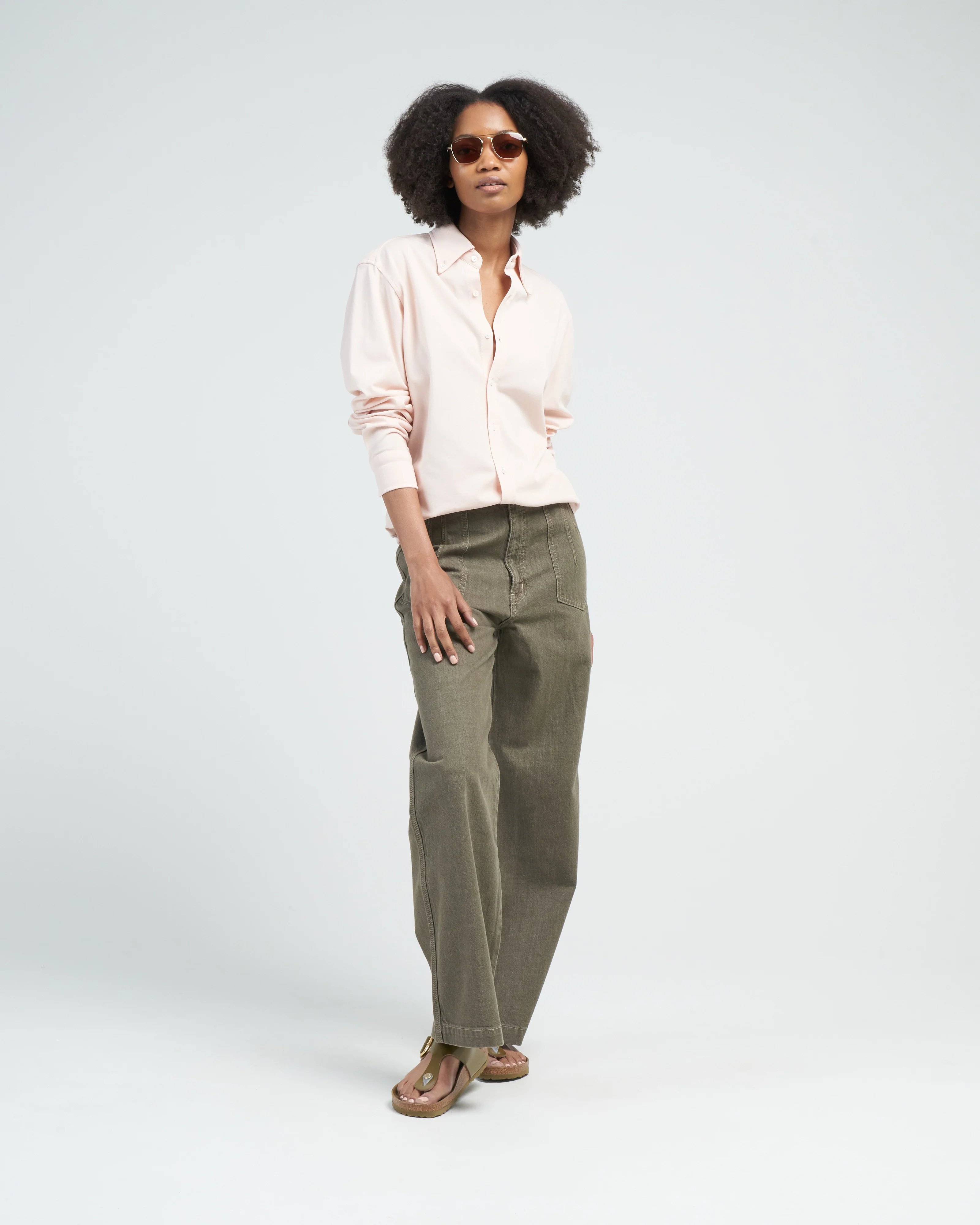 camicia piquet blouse - pesca - Image 2