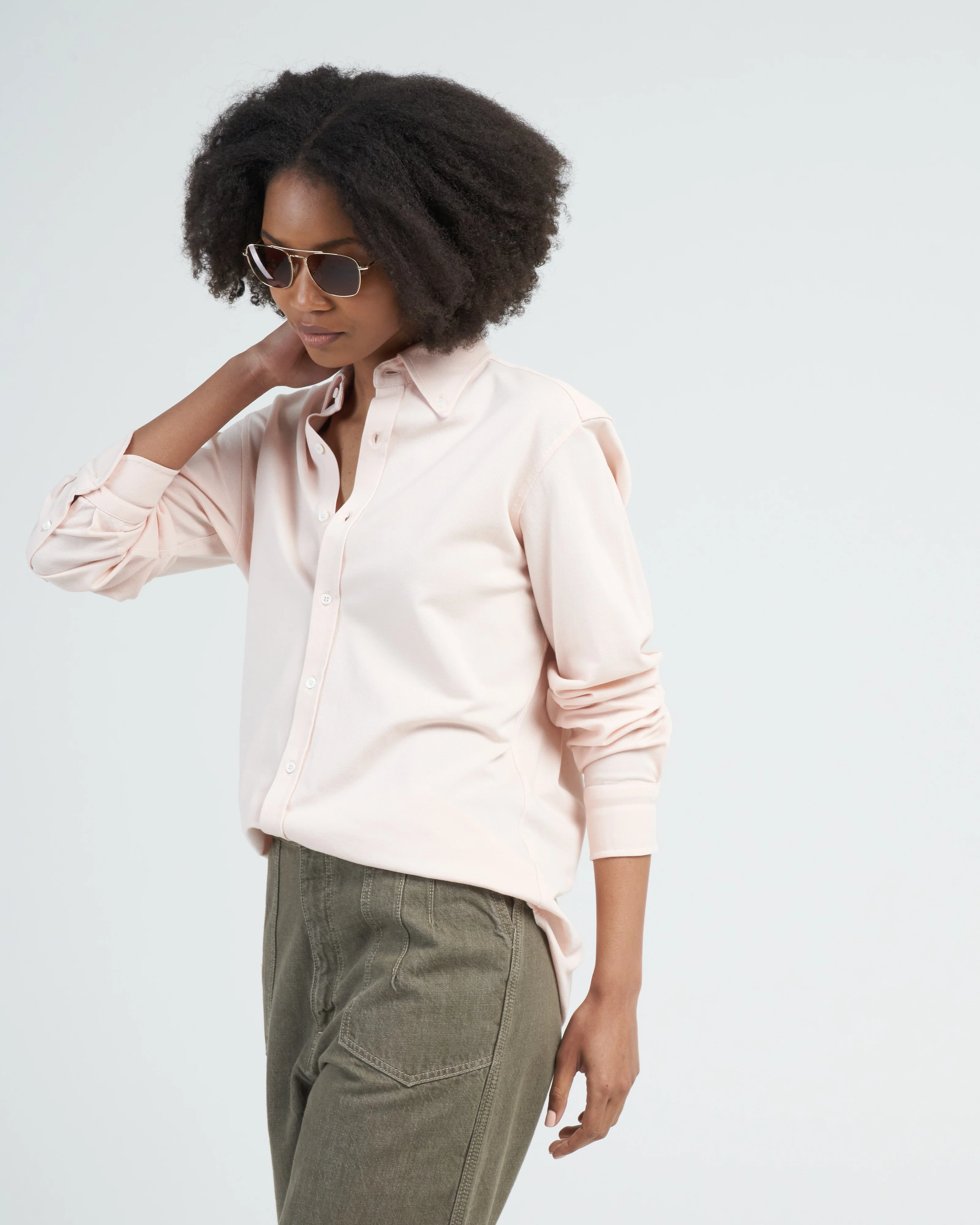 camicia piquet blouse - pesca - Image 3