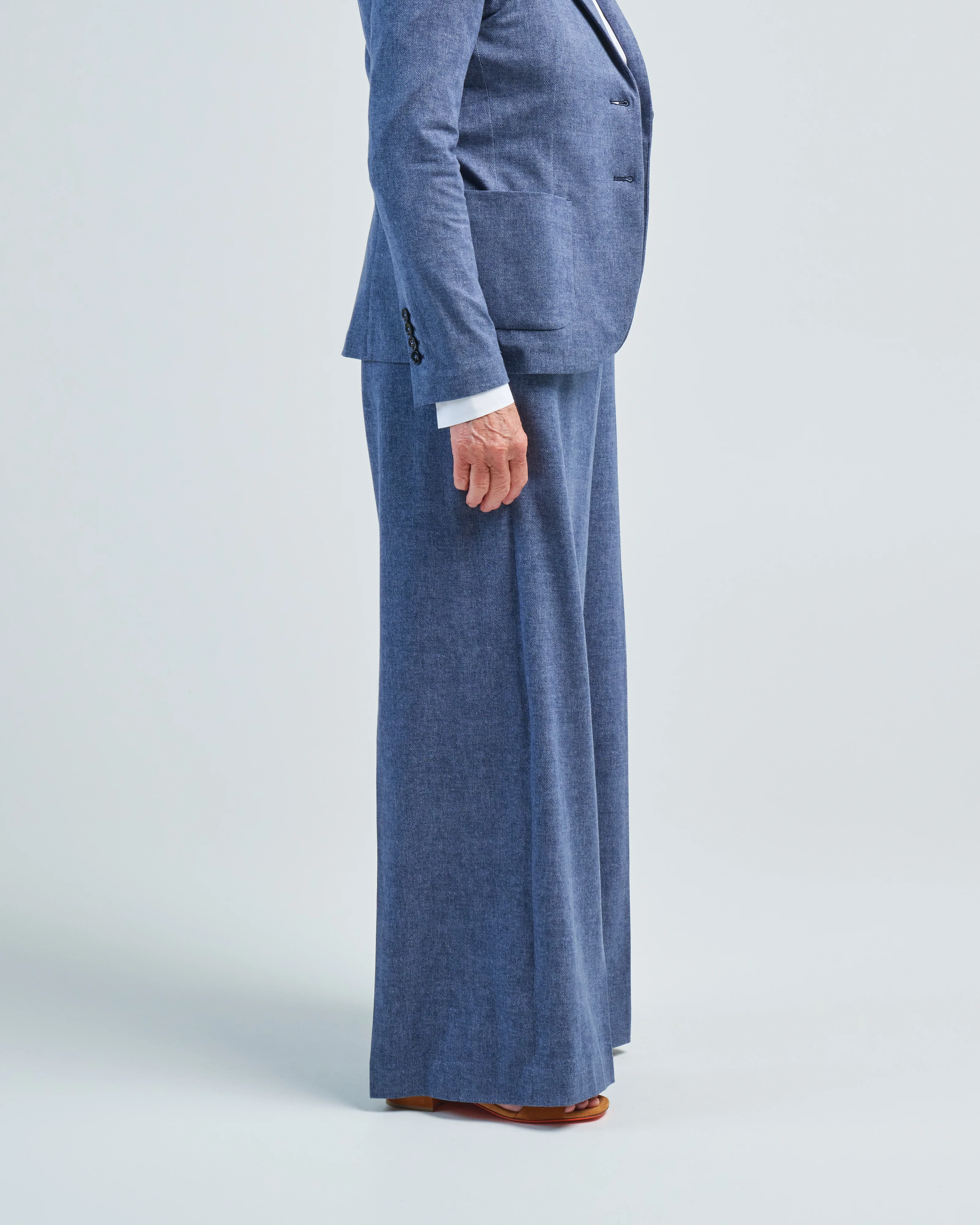canvas fabric wide leg pant - Image 3