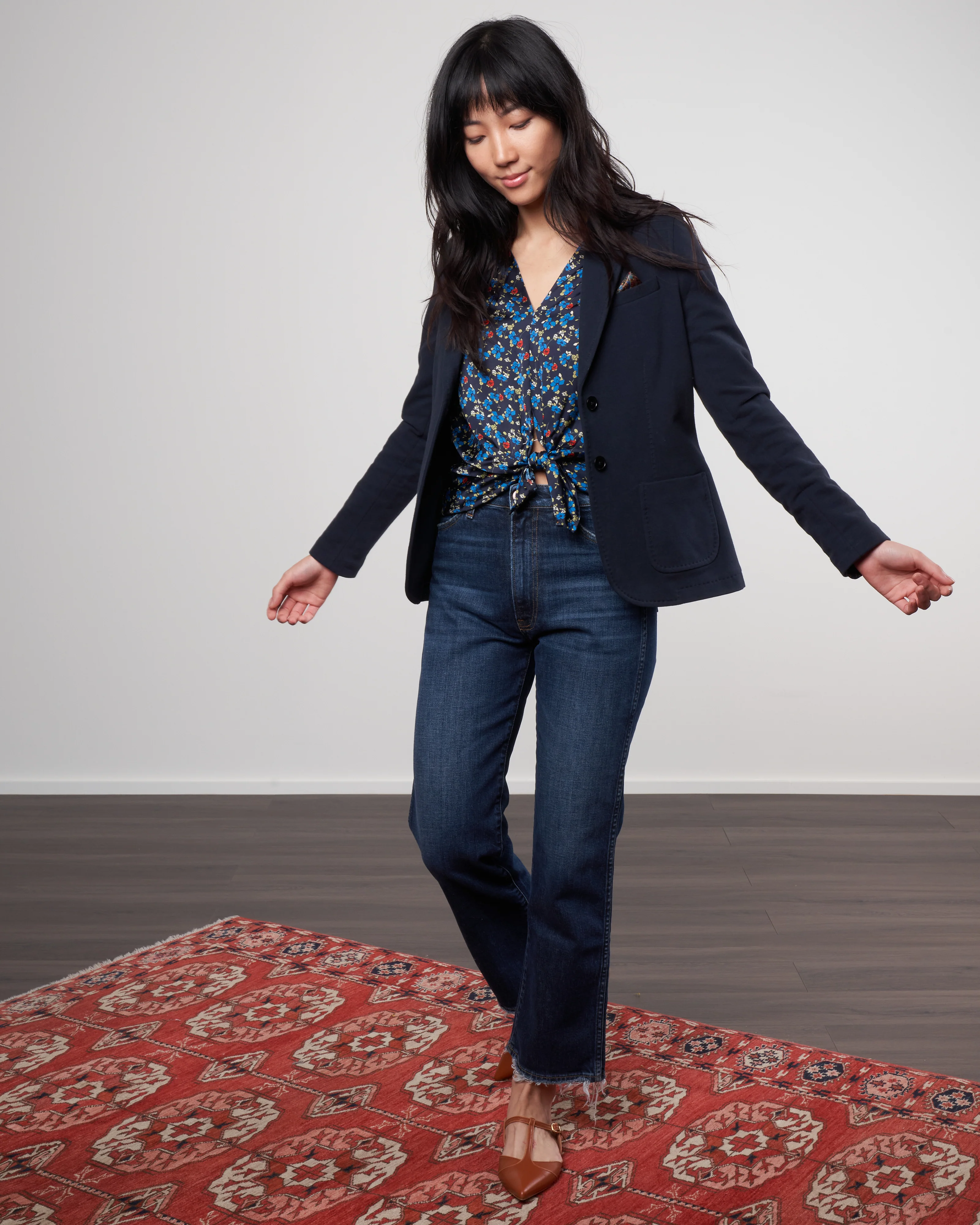 cashmere touch slim fit jacket - blue notte - Image 2