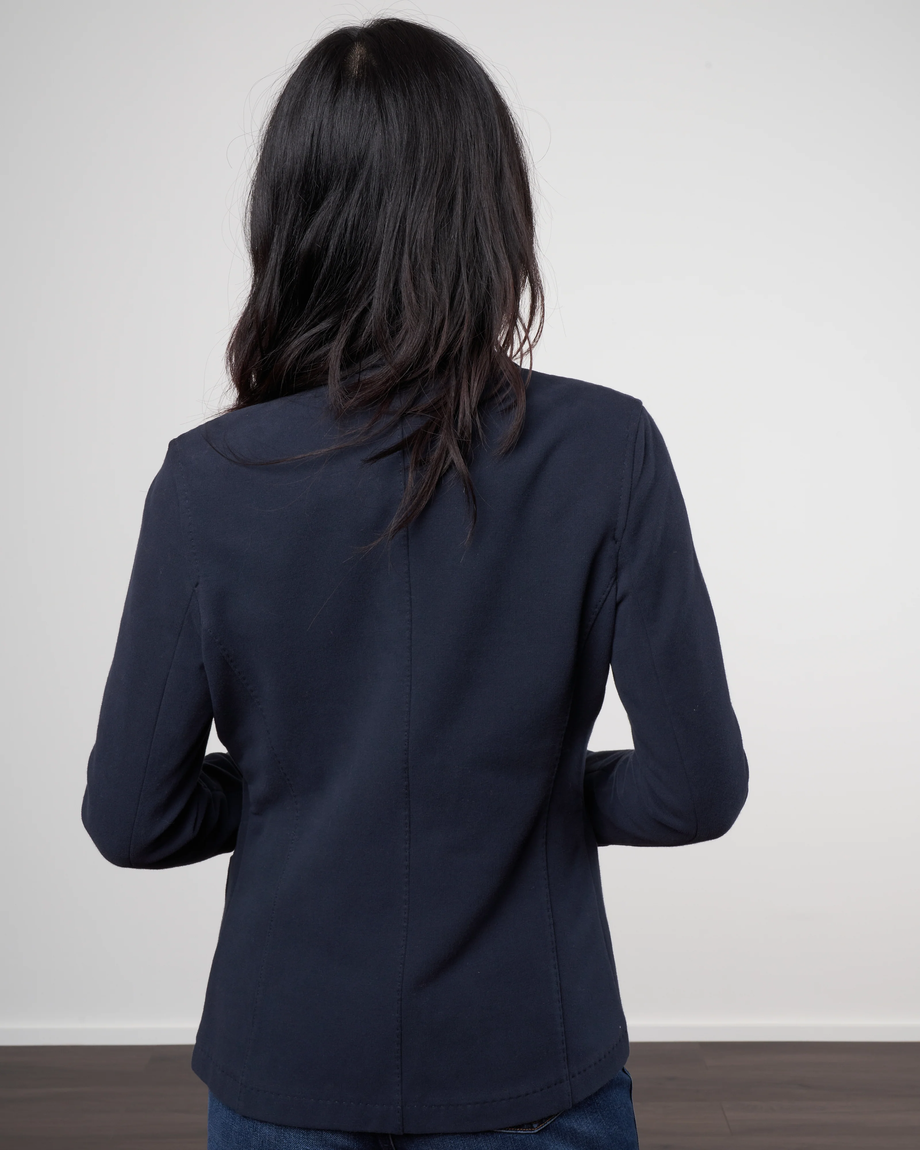 cashmere touch slim fit jacket - blue notte - Image 4