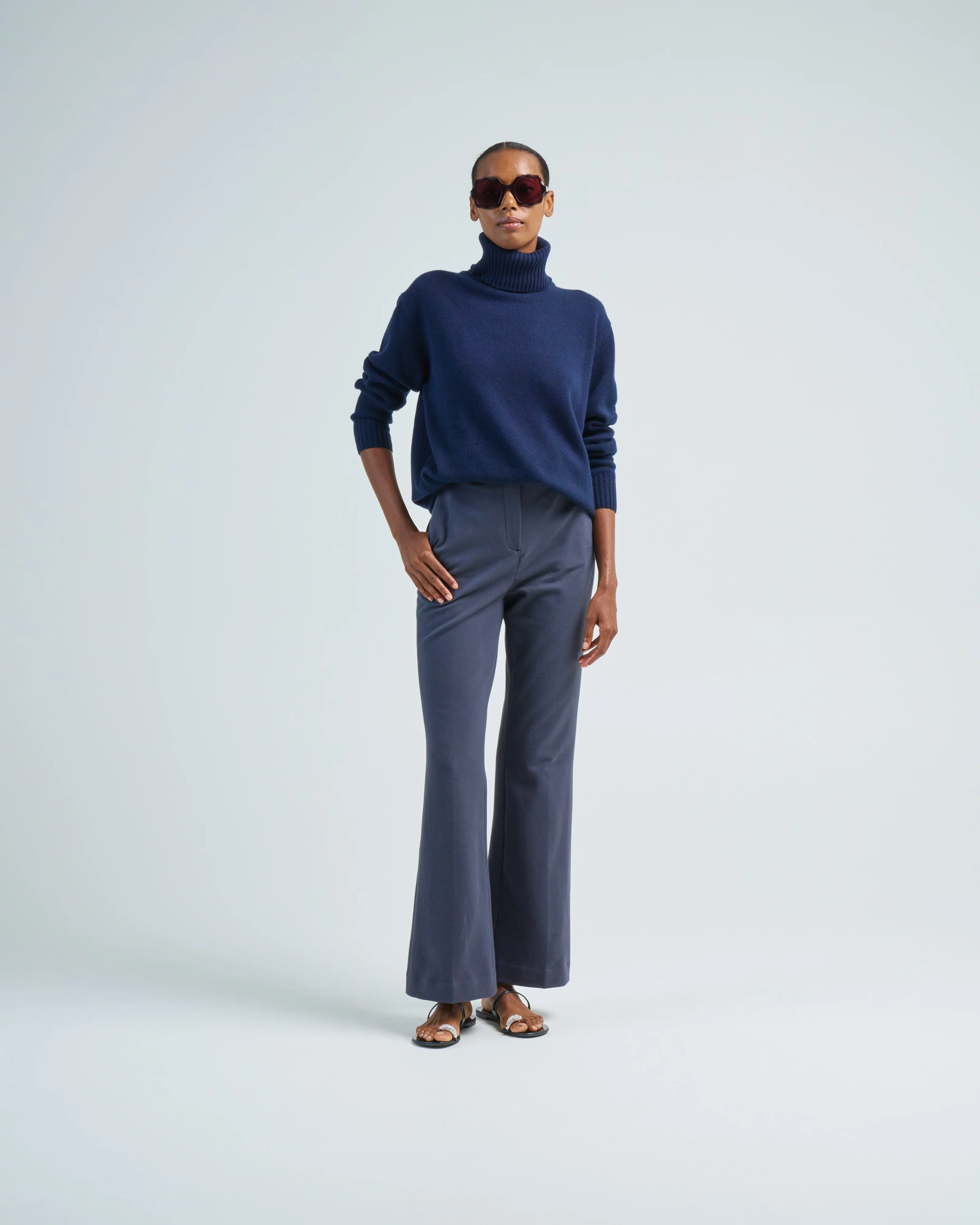 cotton fleece flare pant - Image 2