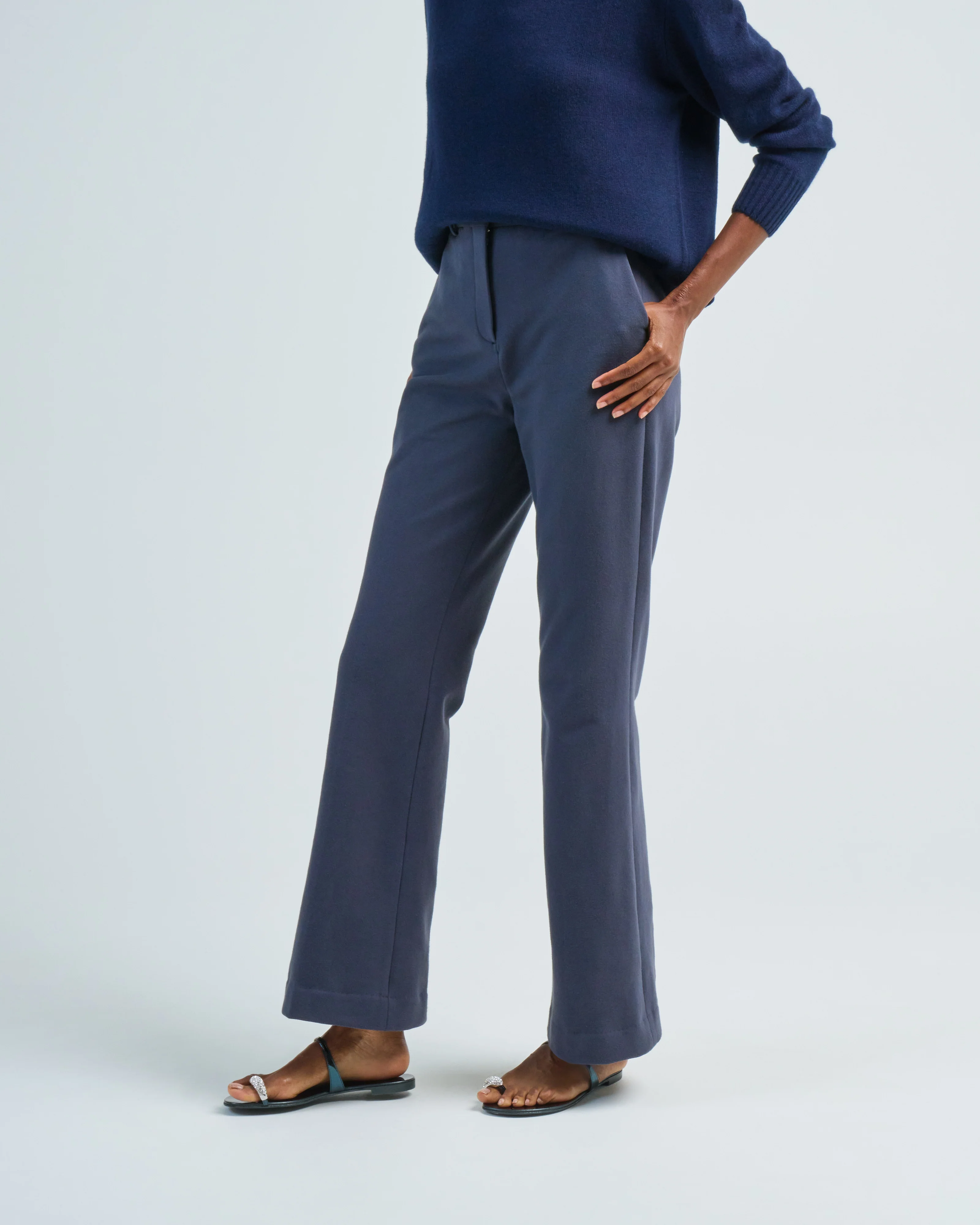 cotton fleece flare pant - Image 3