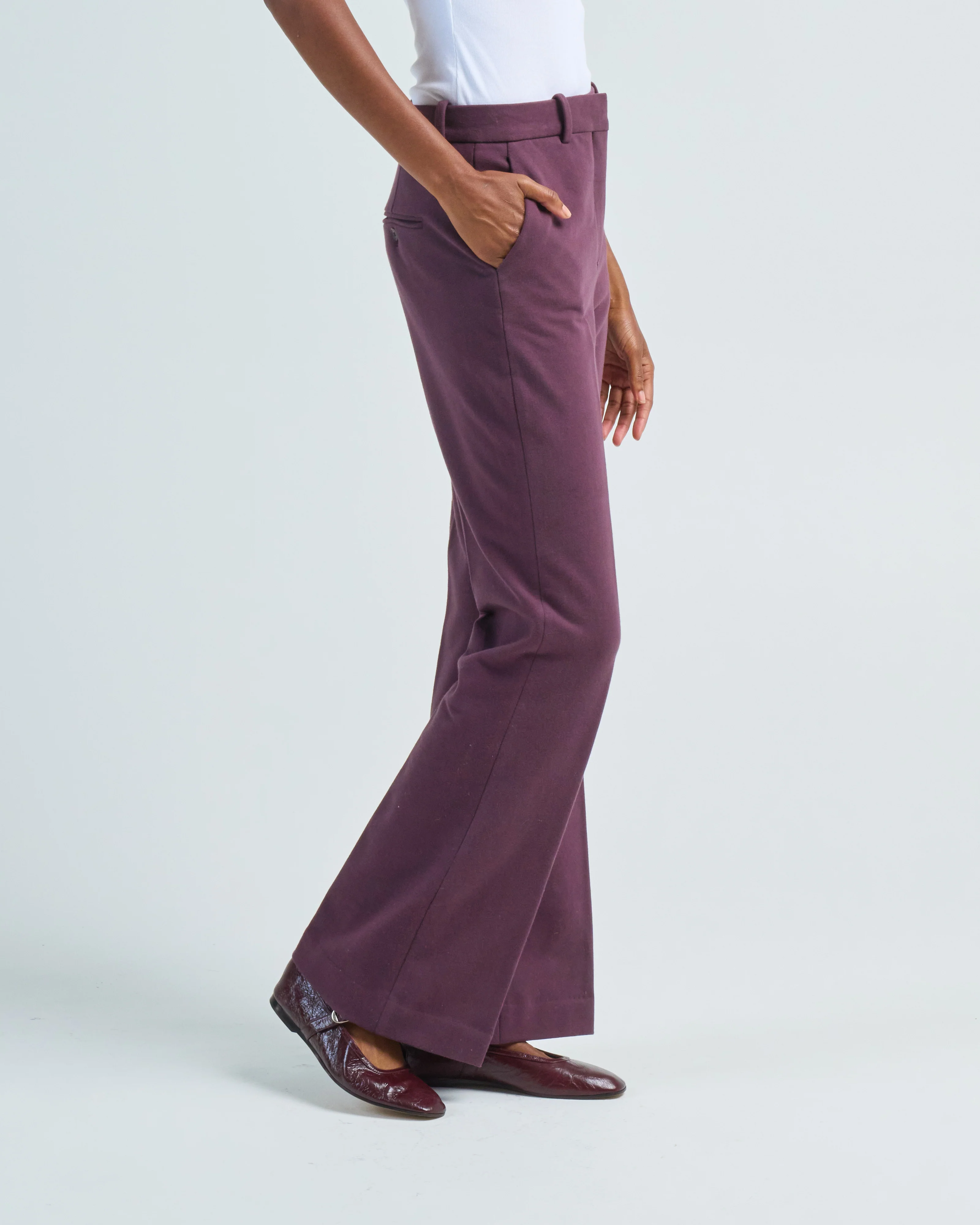 cotton fleece flare pant - Image 2
