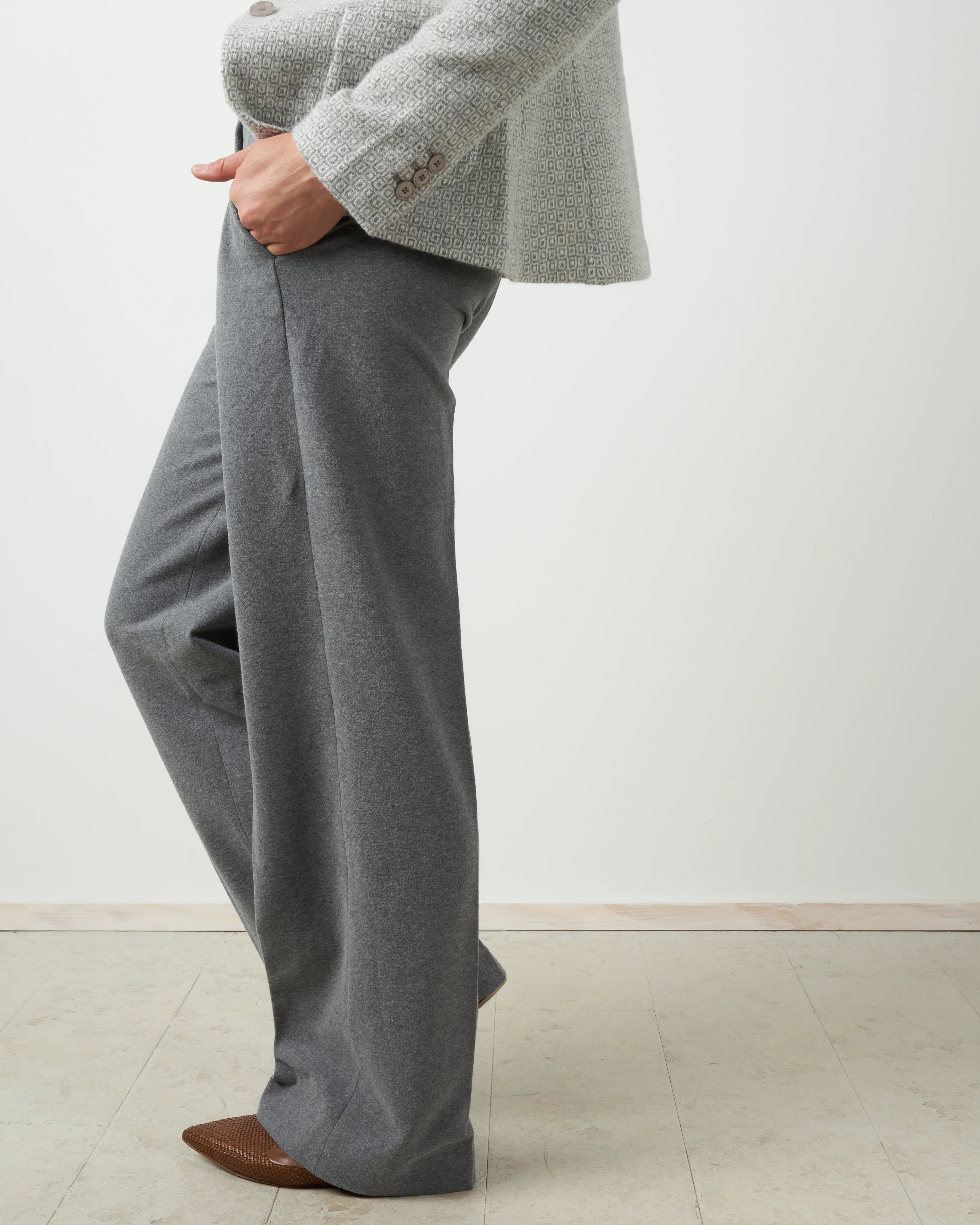 trouser pant - grey melange - Image 2