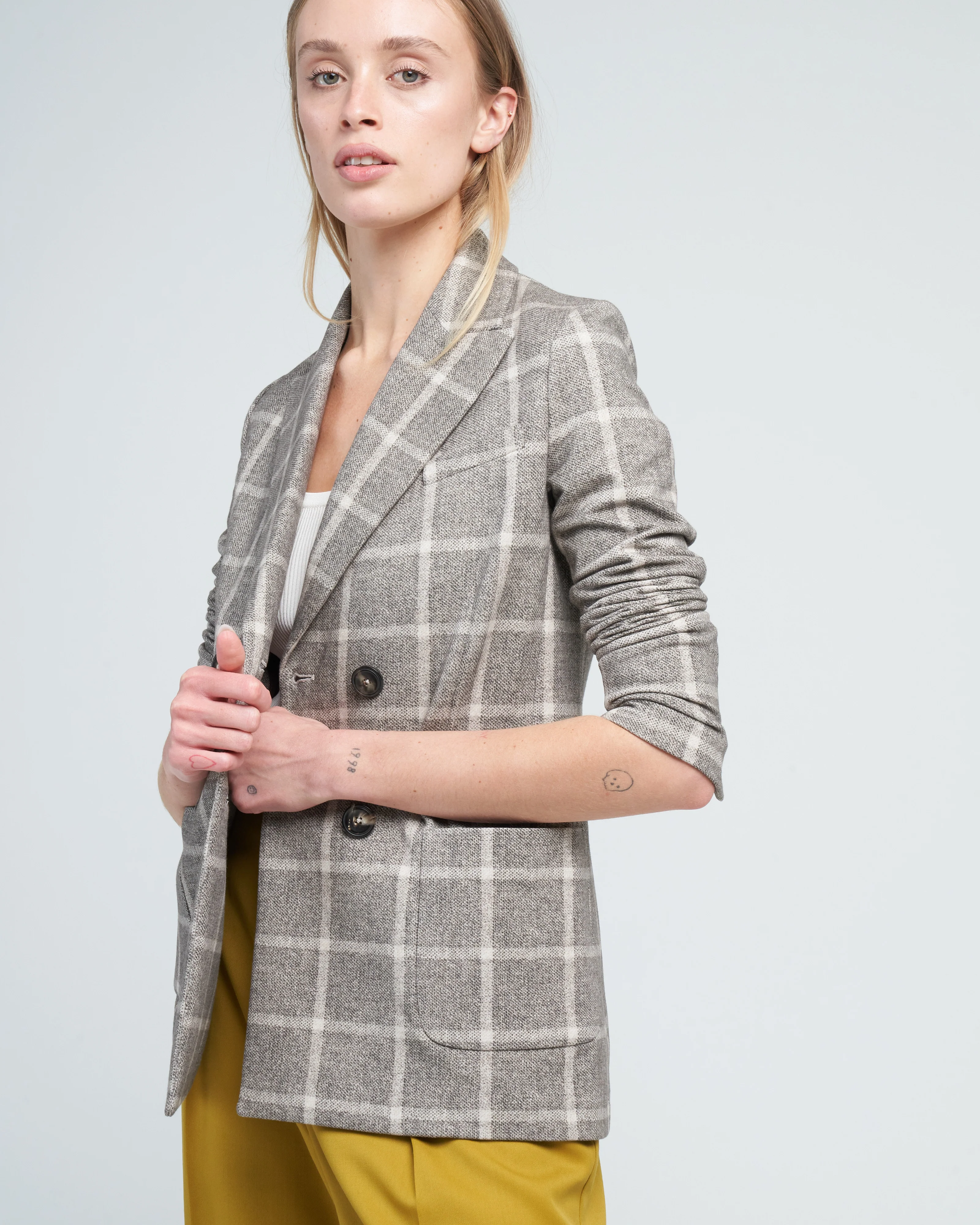 double breasted plaid jacket - Image 5