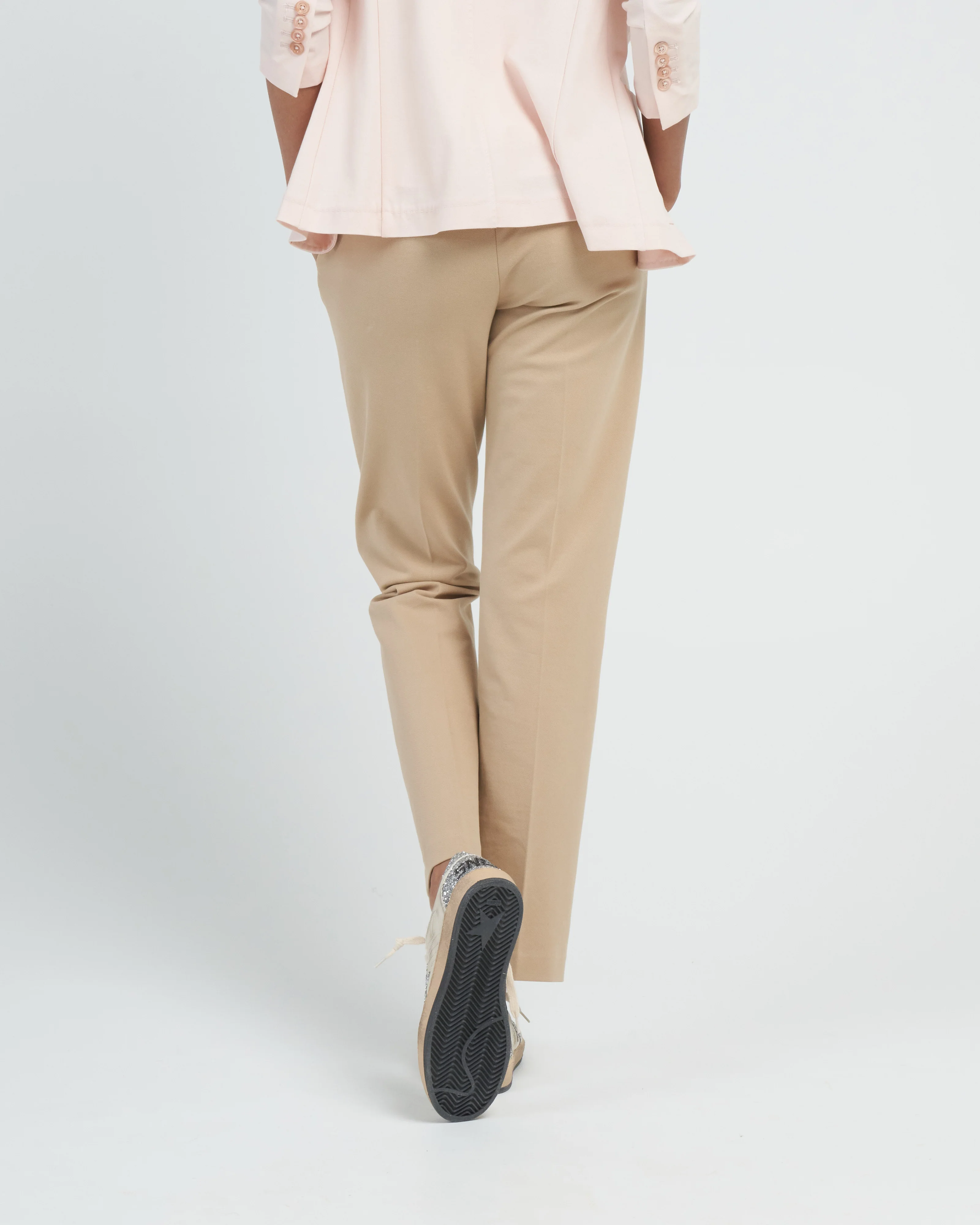 drawstring piquet pant - angora - Image 4