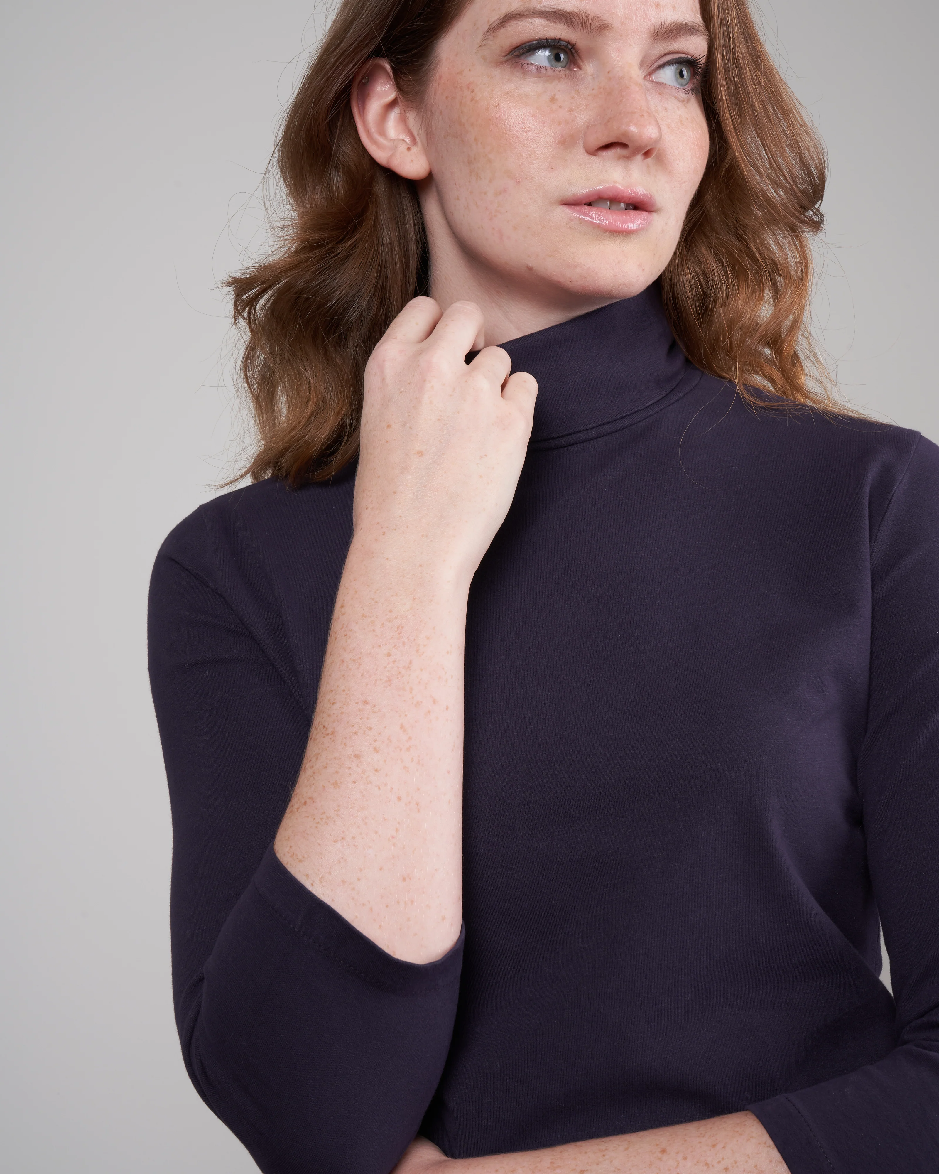 elbow sleve turtleneck - mirtillo - Image 5