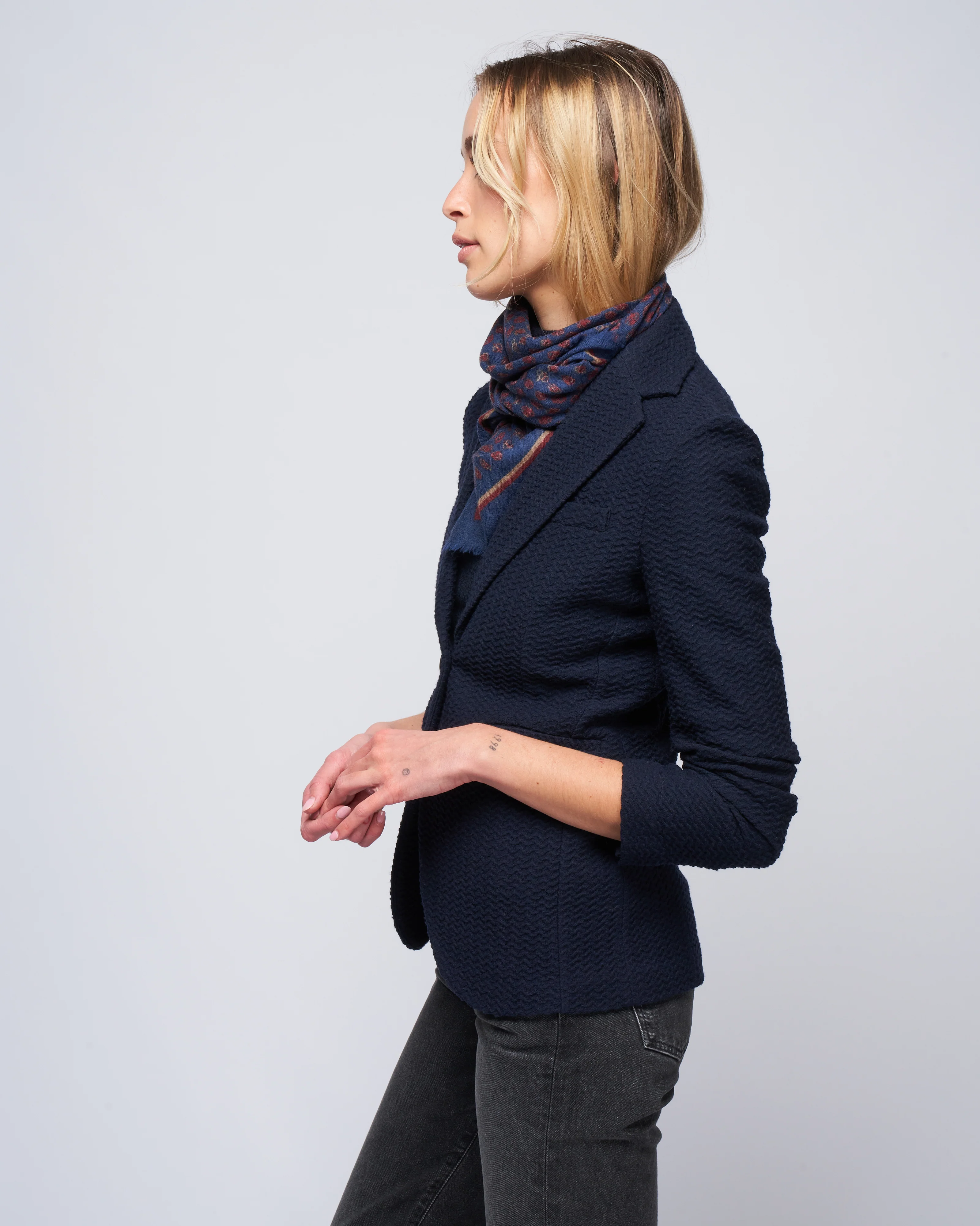 fancy waves jacket - blue - Image 3