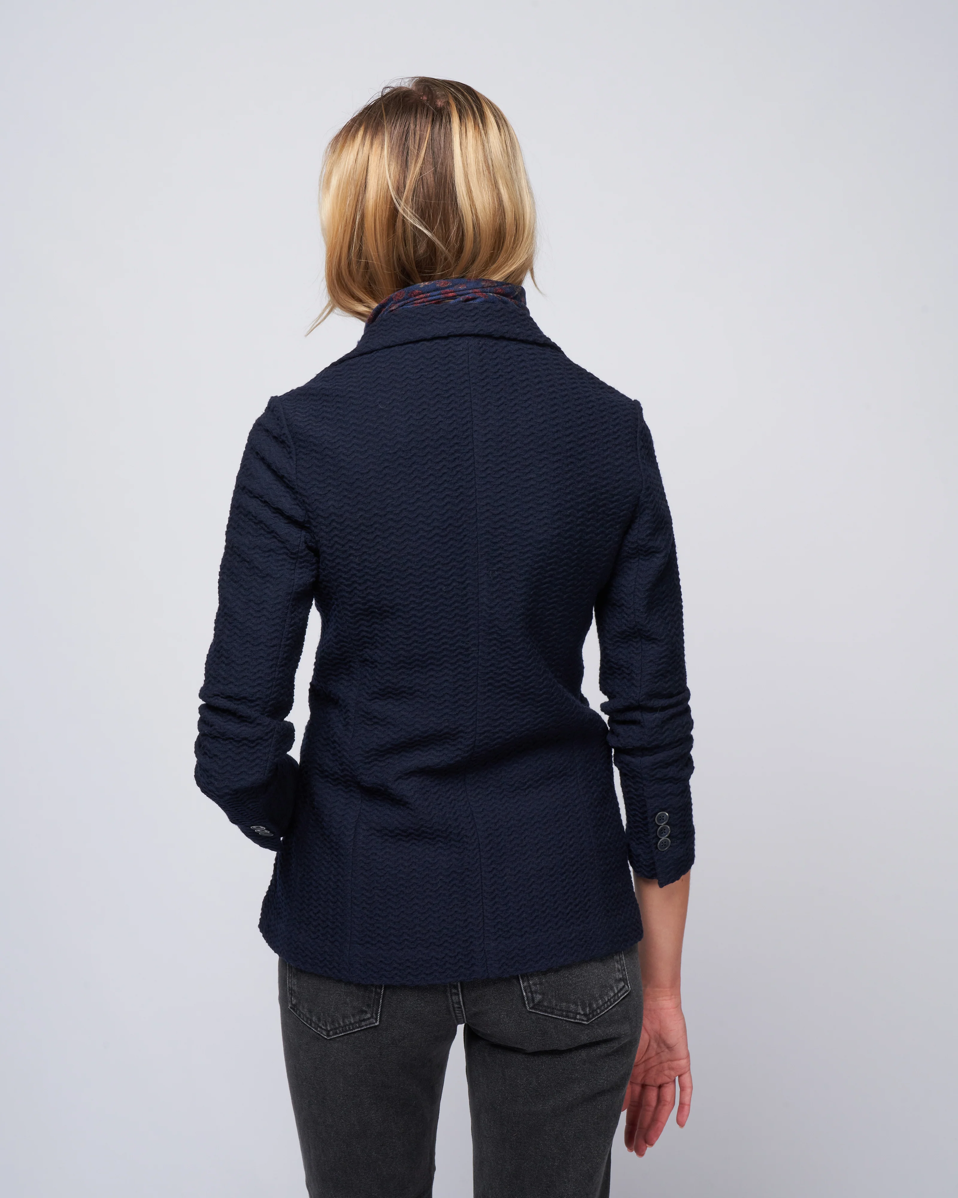 fancy waves jacket - blue - Image 4