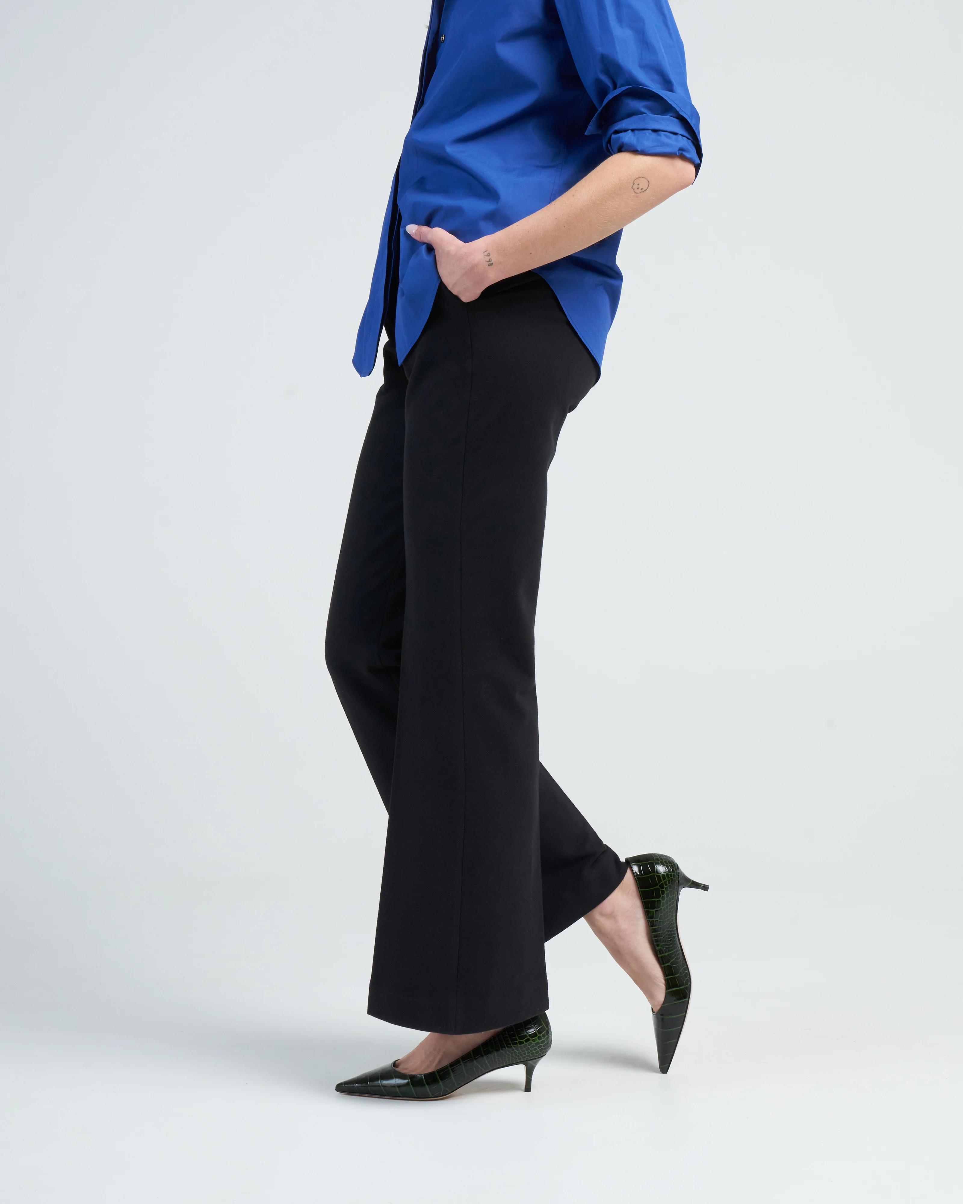flared pant felpa - nero - Image 3