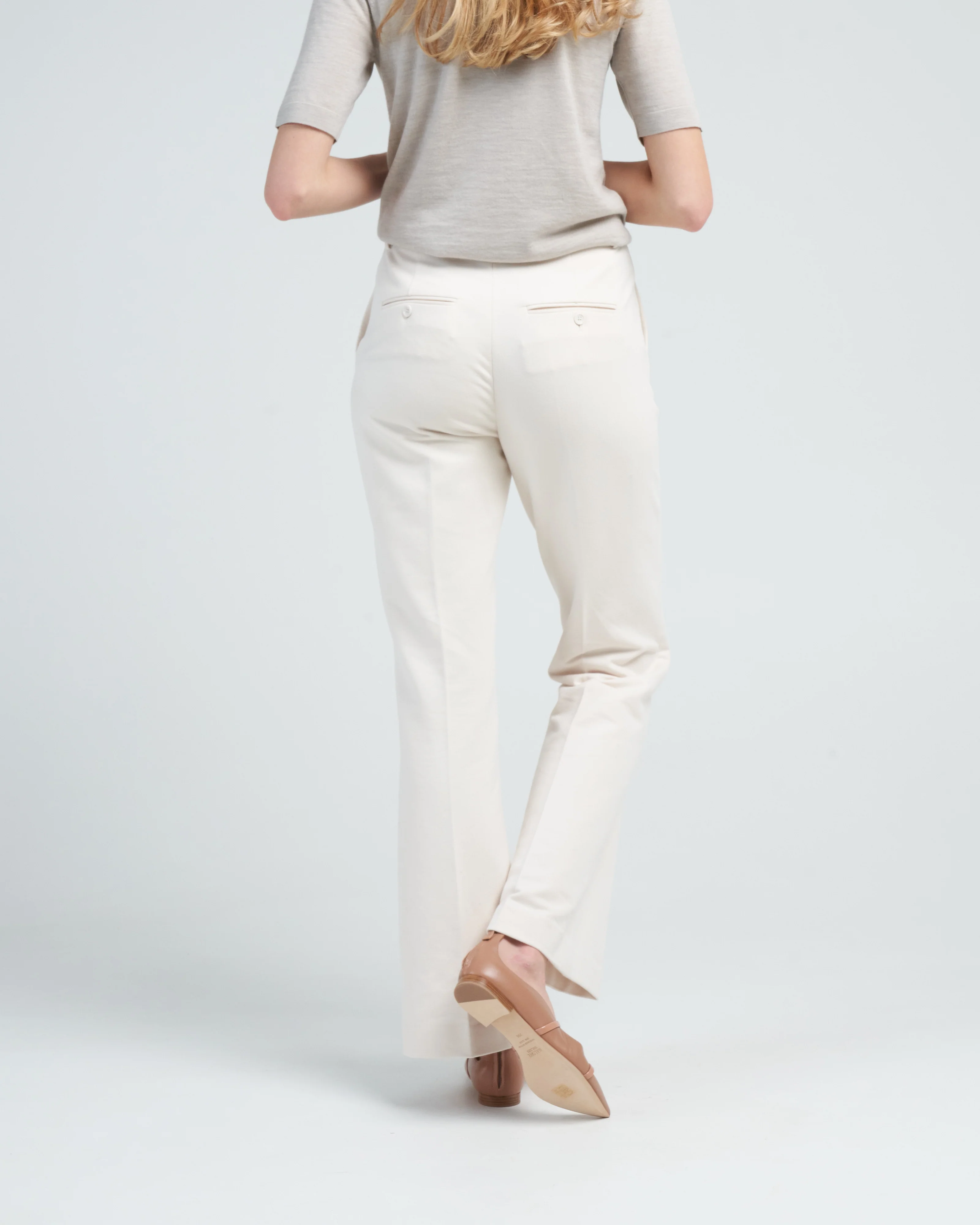 flared pant felpa - off white - Image 4