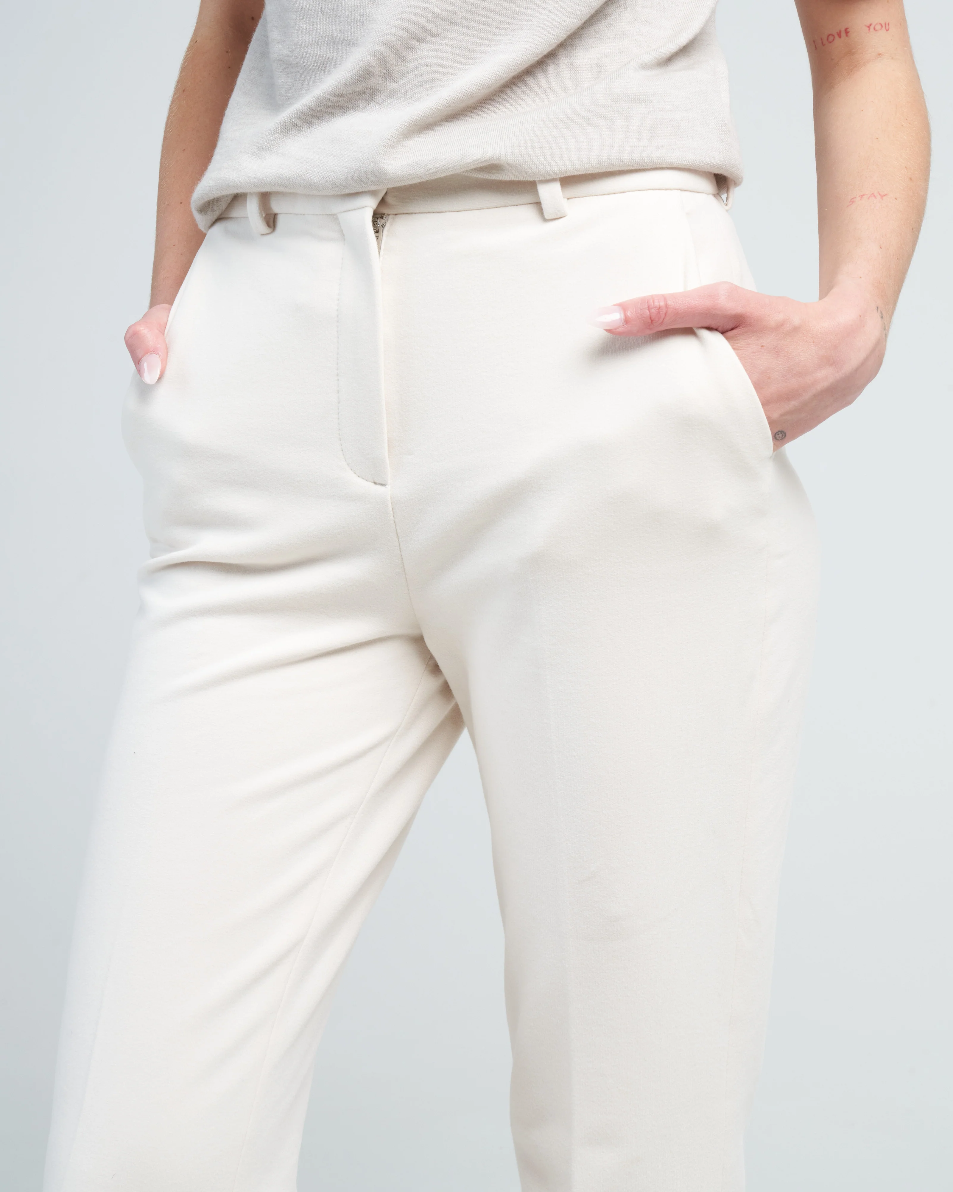 flared pant felpa - off white - Image 5
