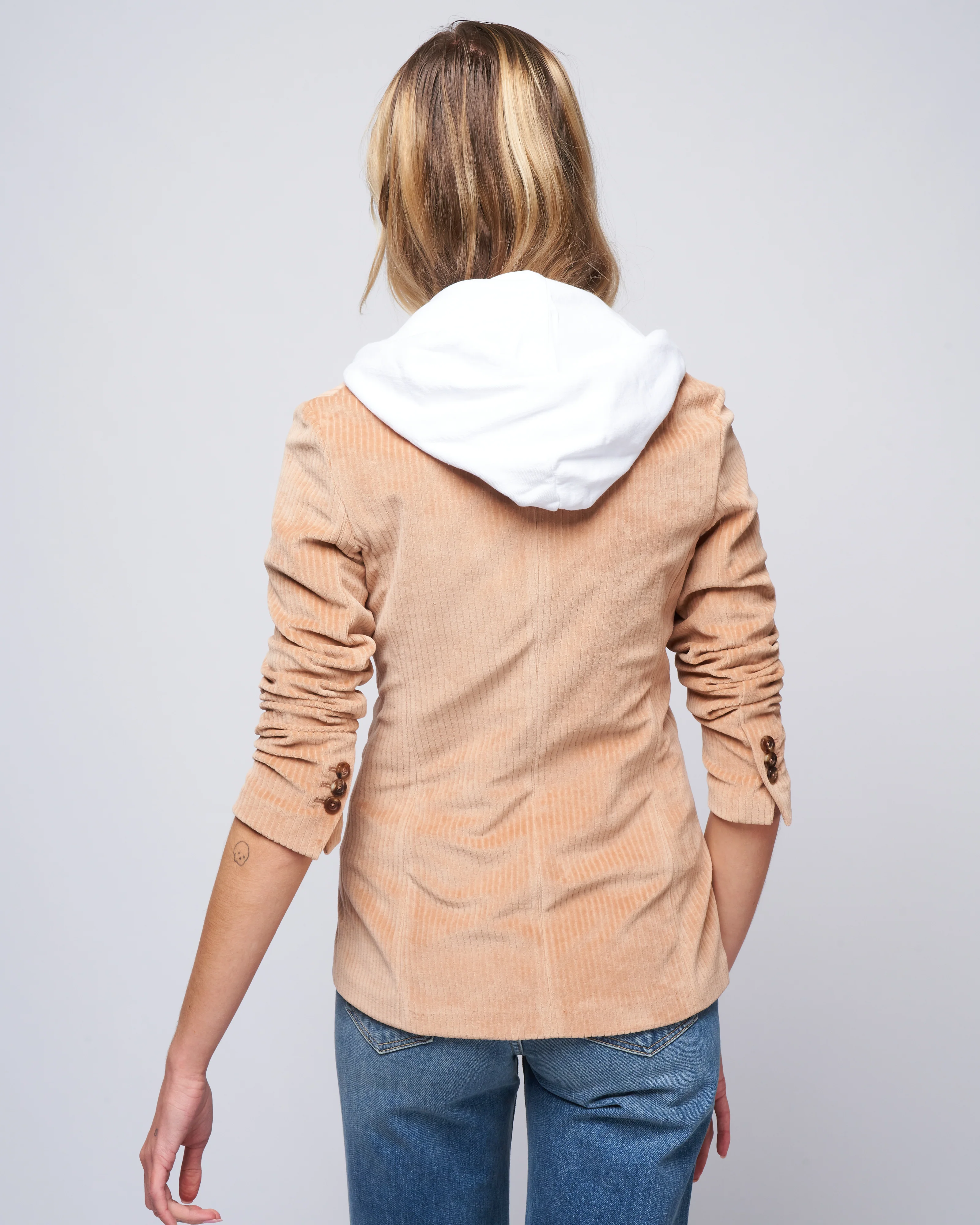 giacca slim long corduroy - honey - Image 4