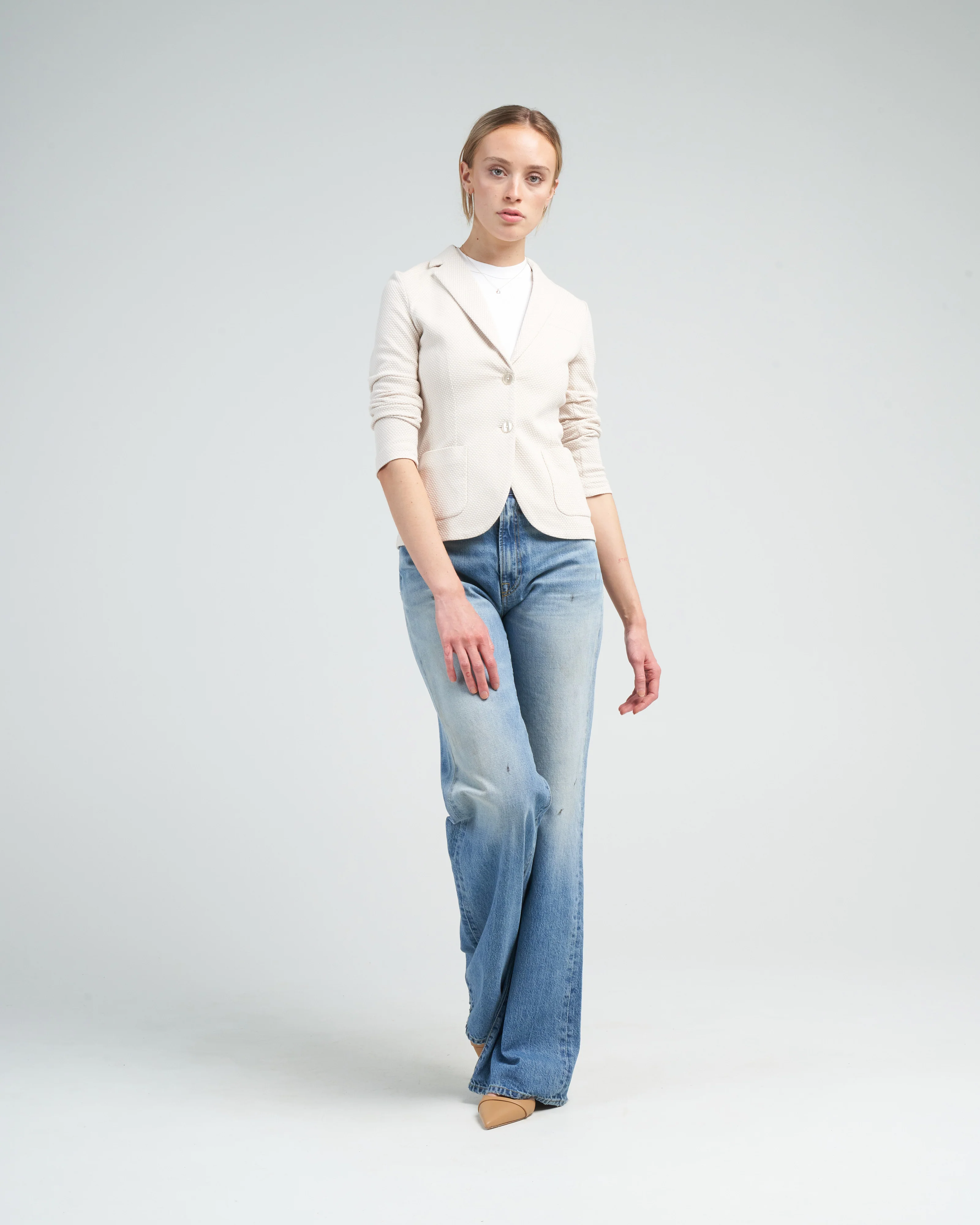 giacca slim nico honeycomb jacket - sugar - Image 2