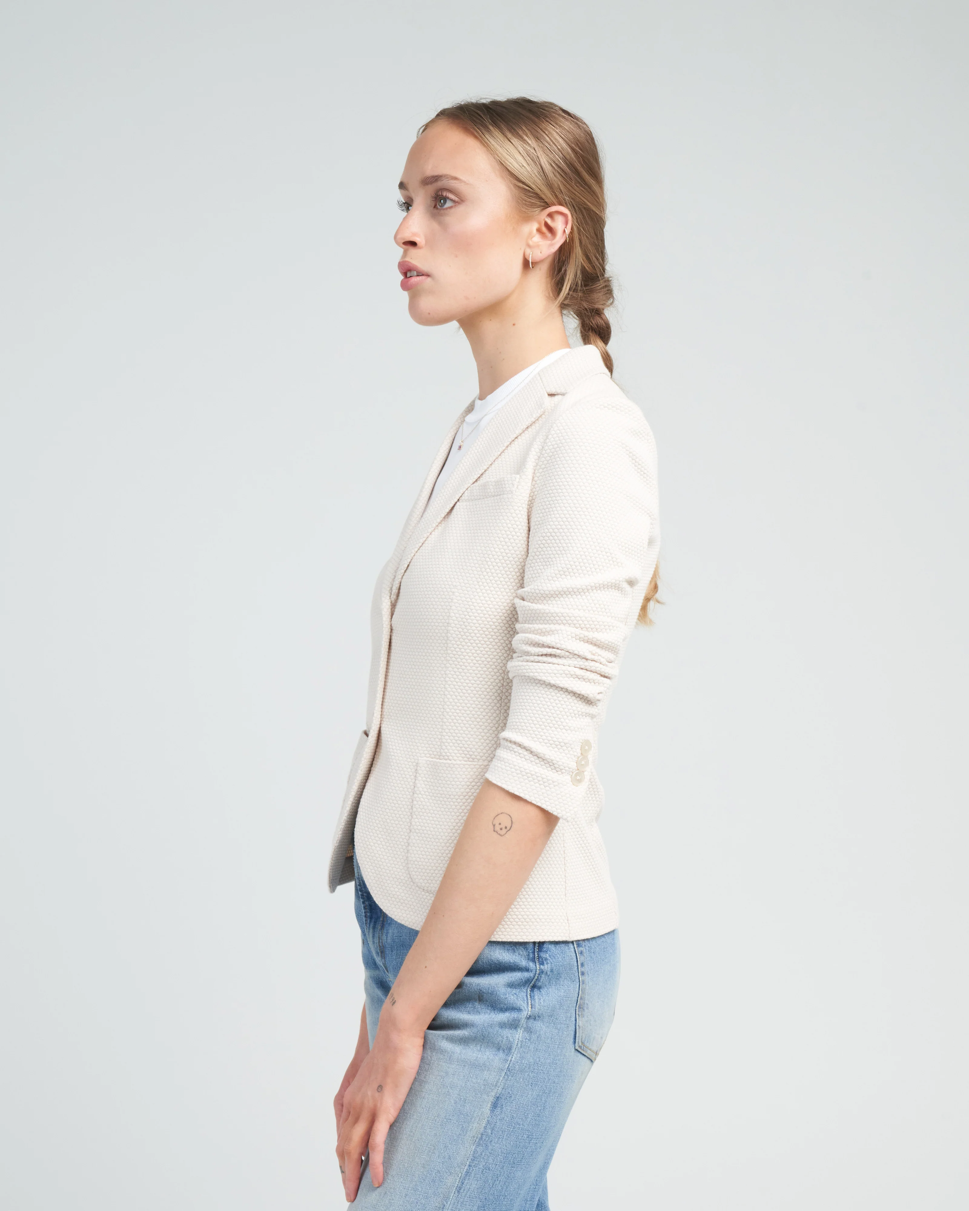 giacca slim nico honeycomb jacket - sugar - Image 3