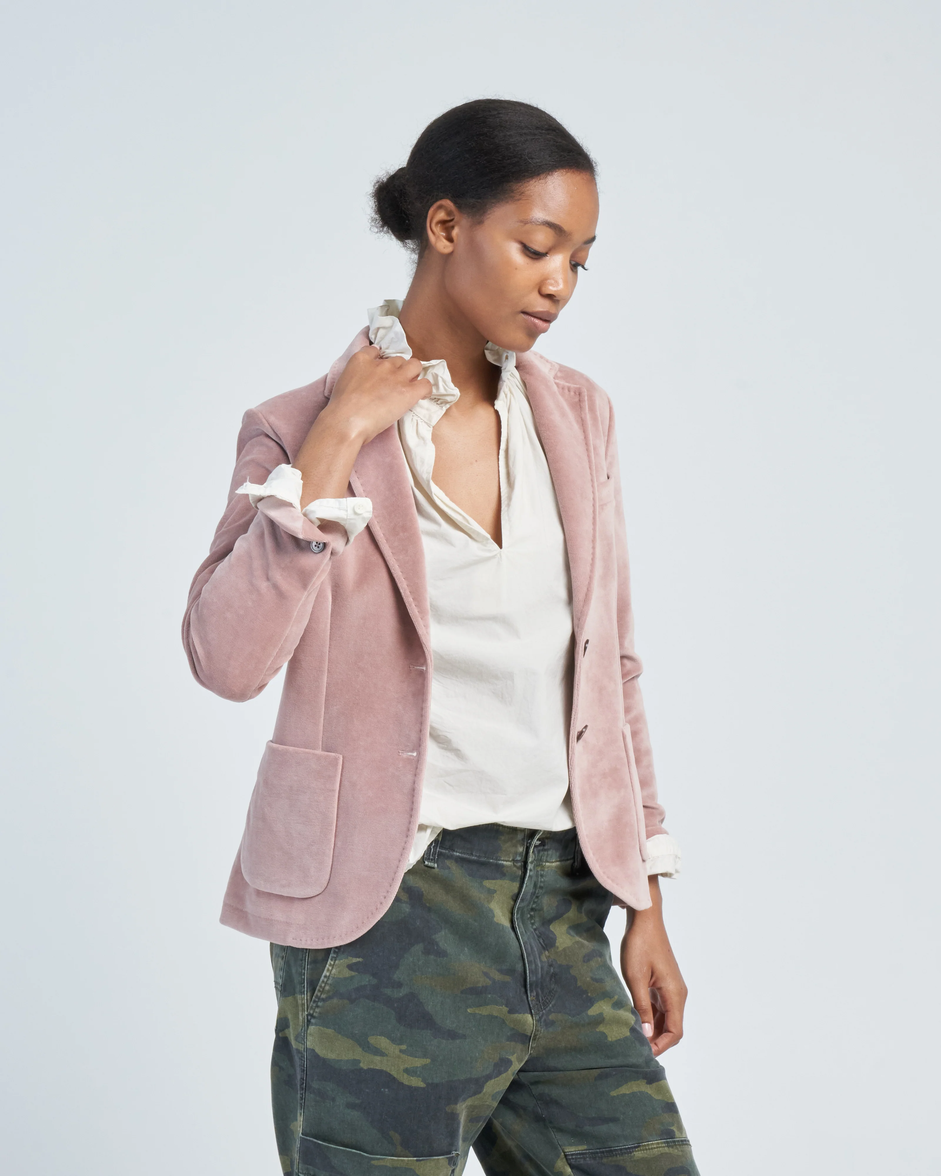 giacca slim velour jacket - Image 3