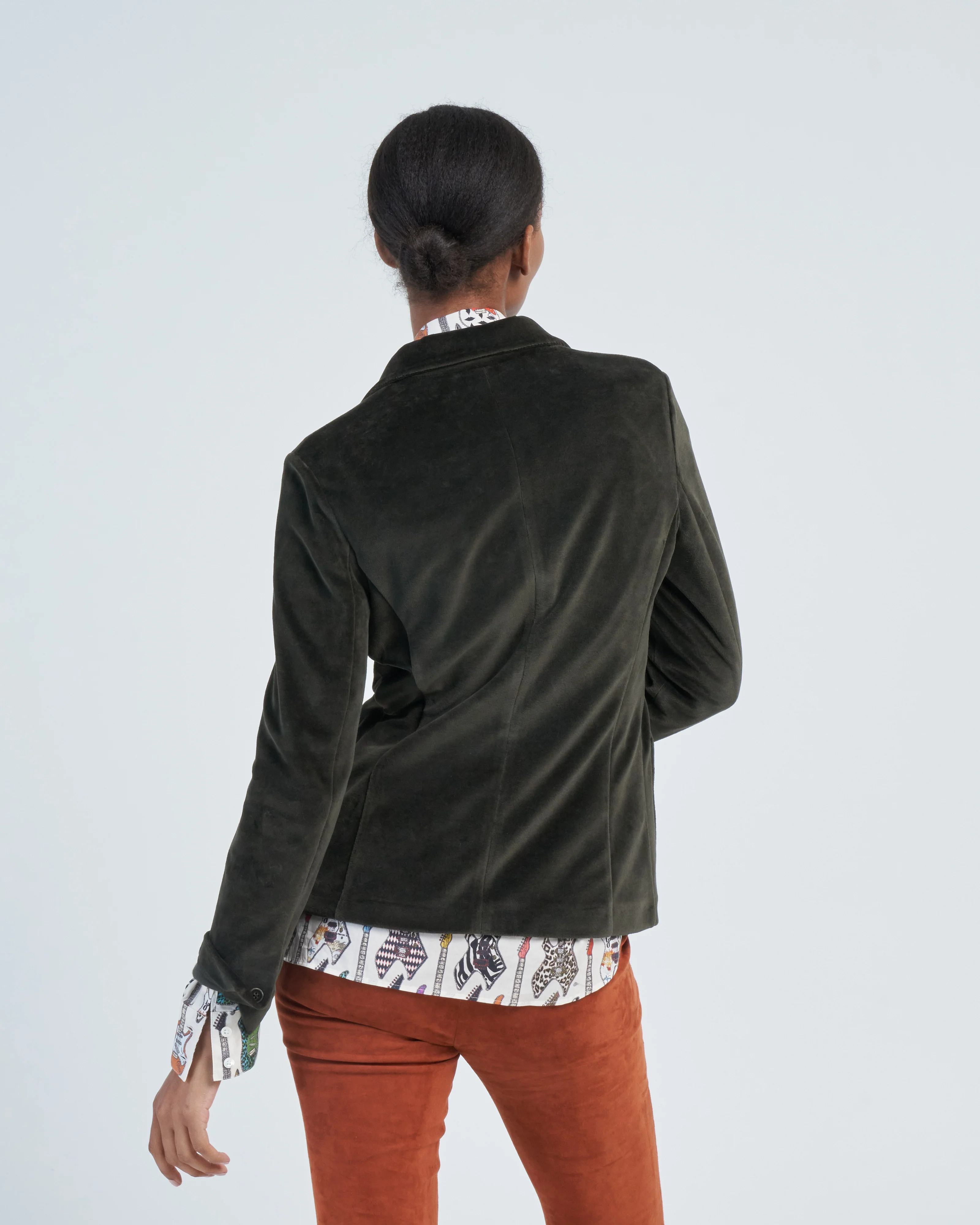 giacca slim velour jacket - Image 4