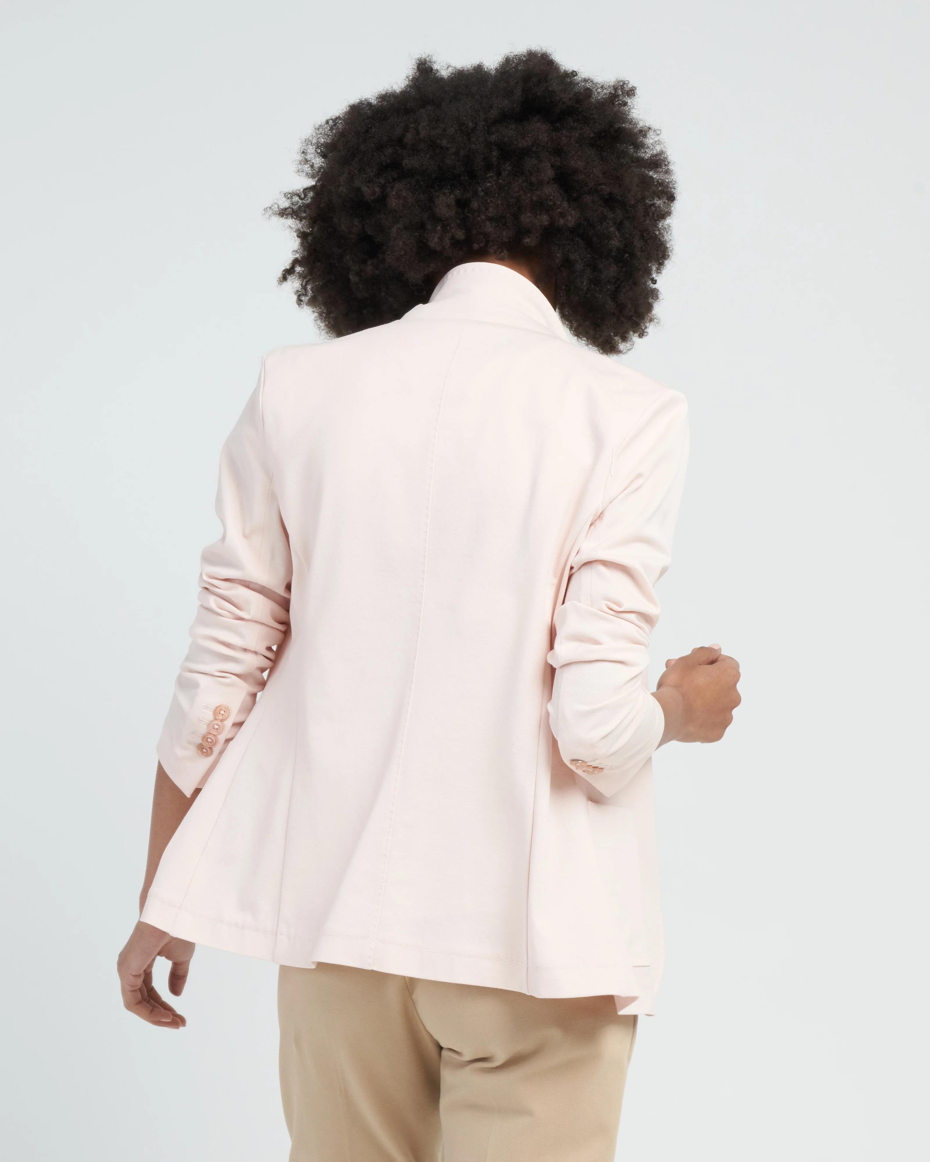 giacca super light piquet short jacket - pesca - Image 4