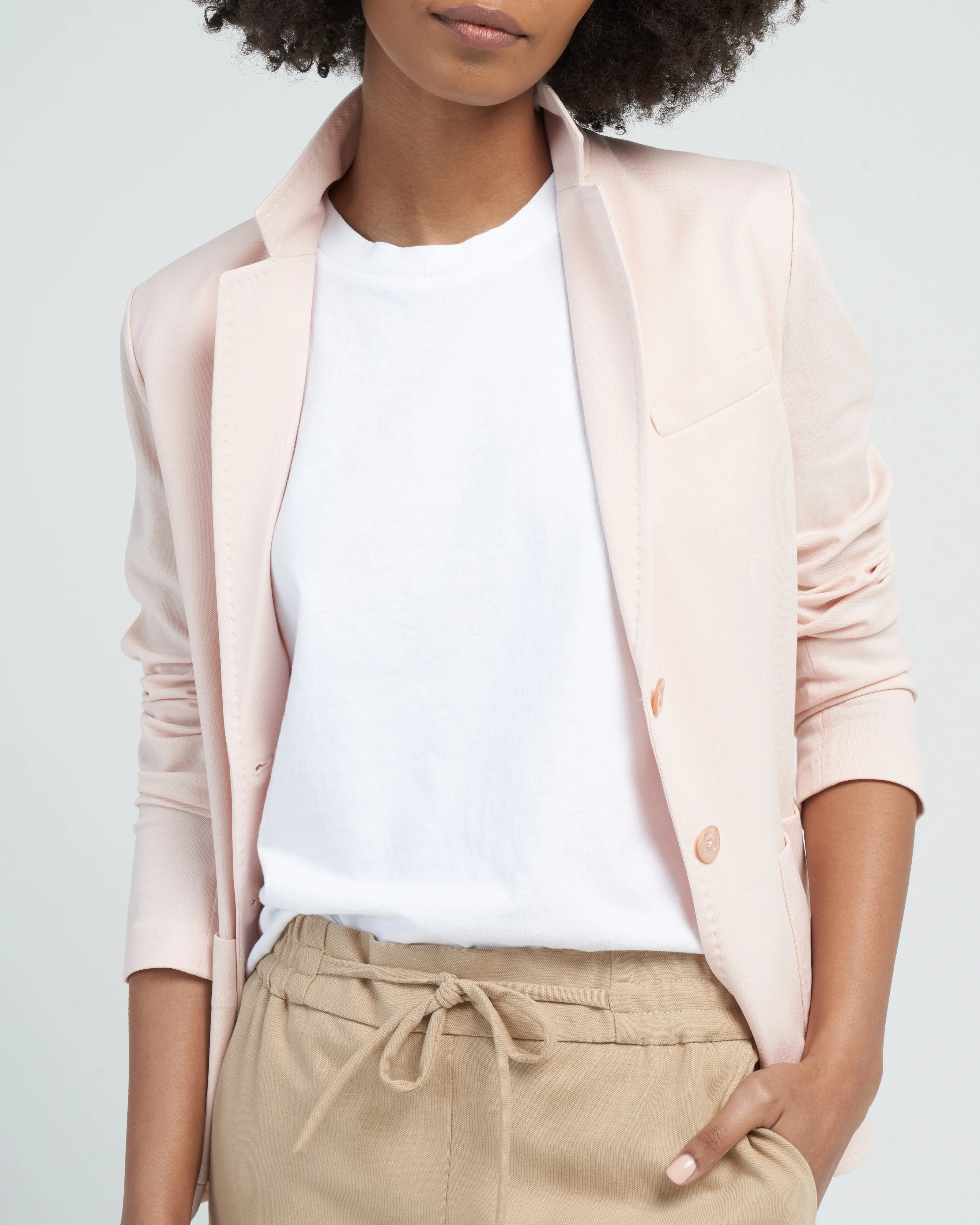 giacca super light piquet short jacket - pesca - Image 5