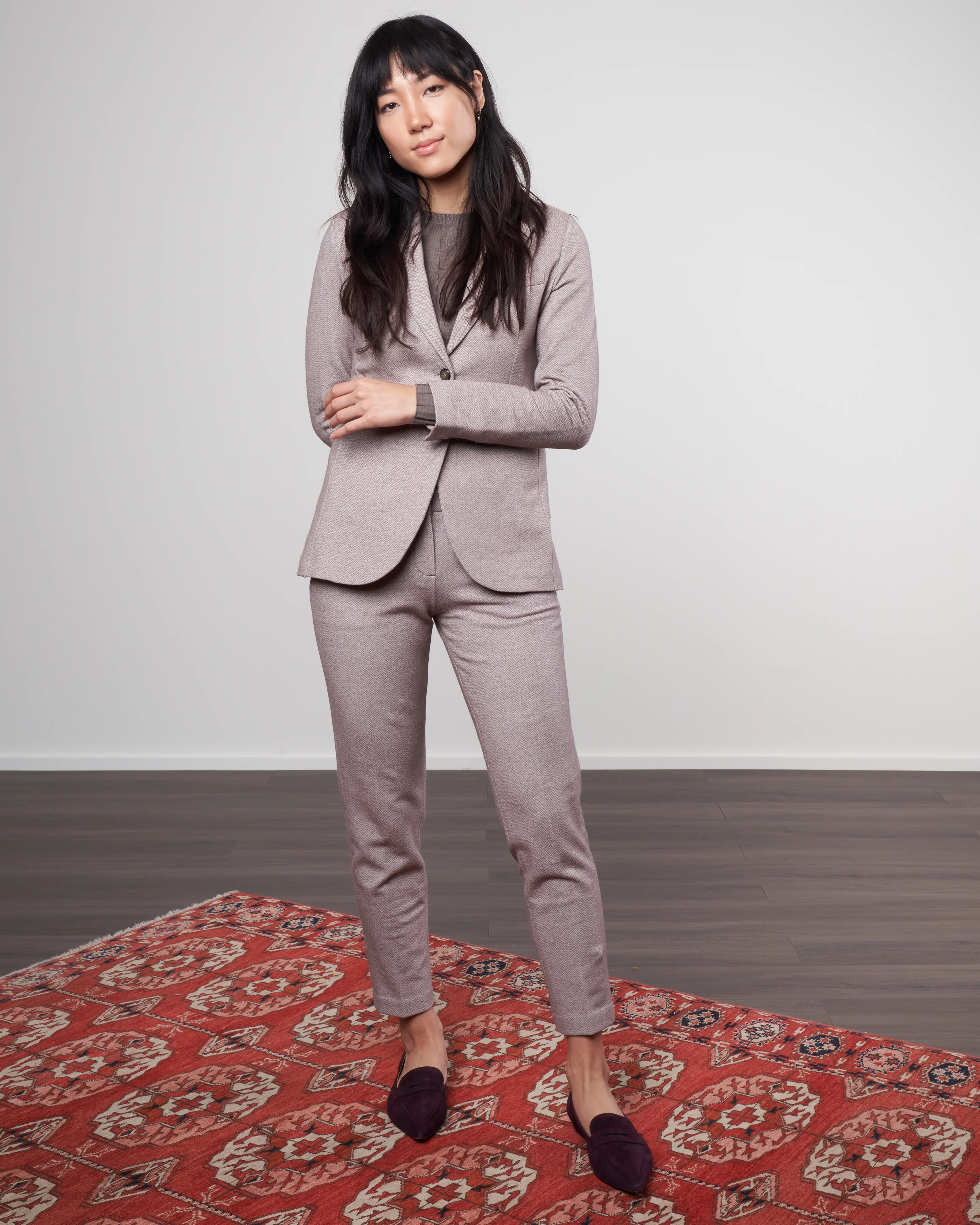 herringbone chine pant - agnello - Image 2