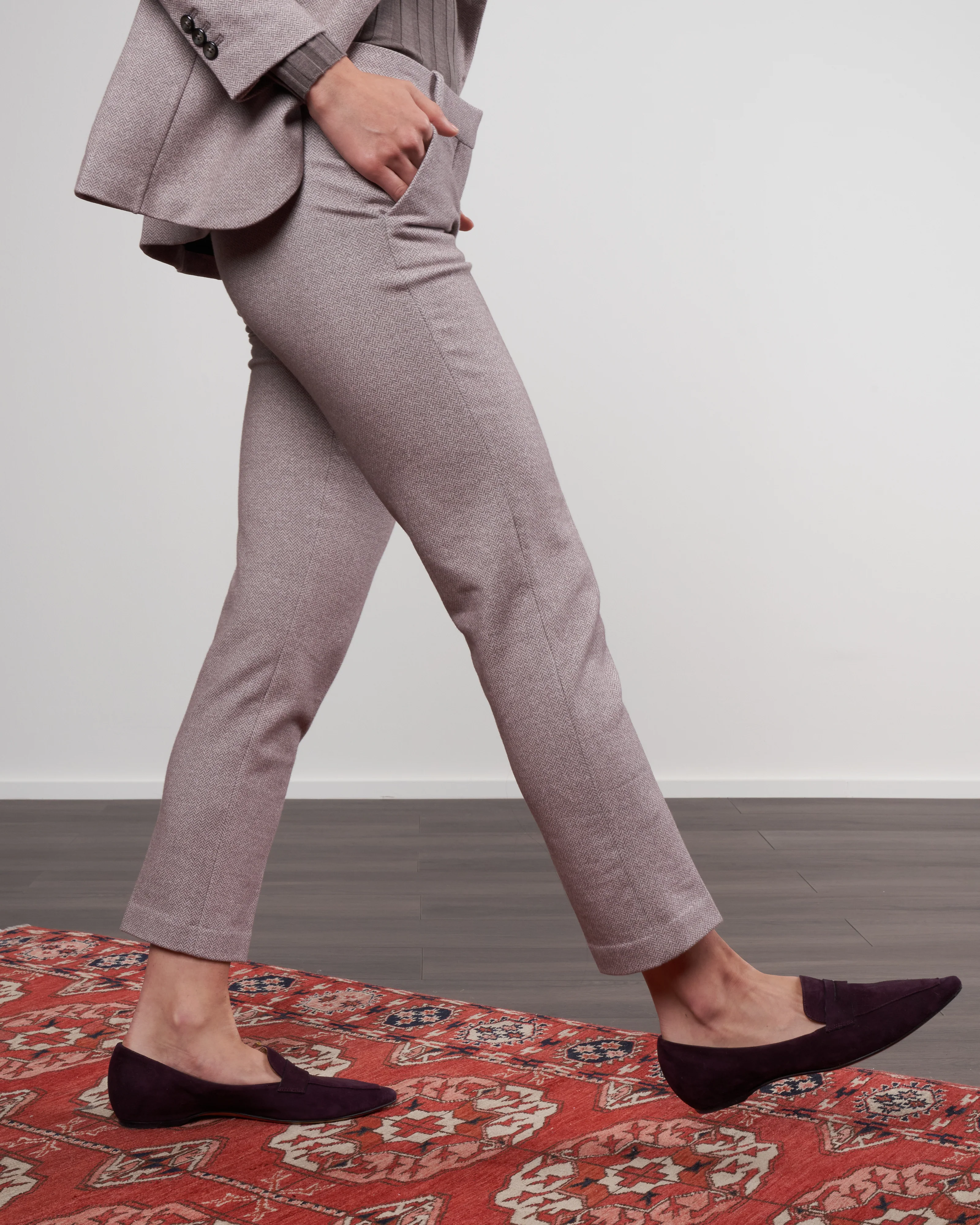 herringbone chine pant - agnello - Image 3