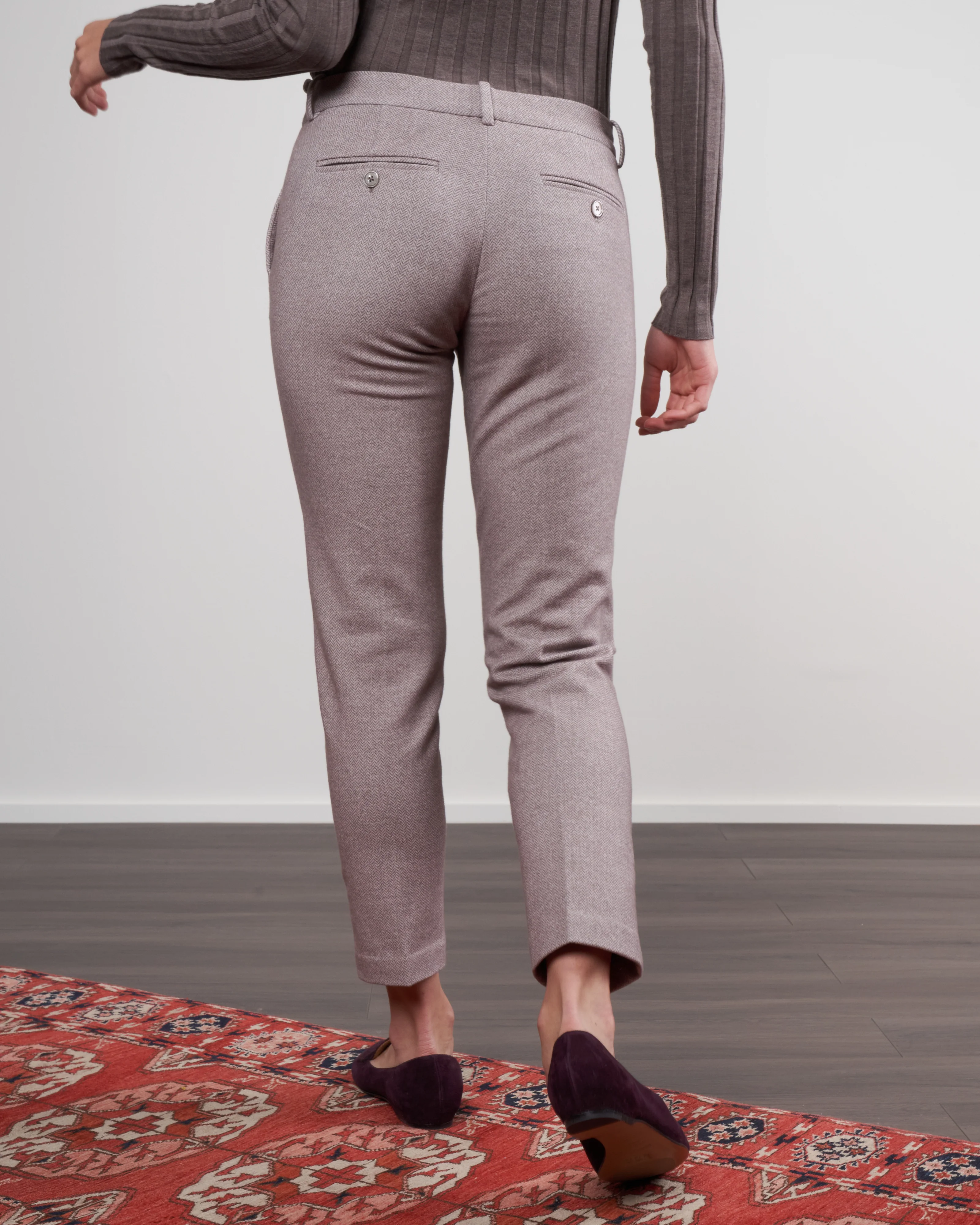 herringbone chine pant - agnello - Image 4