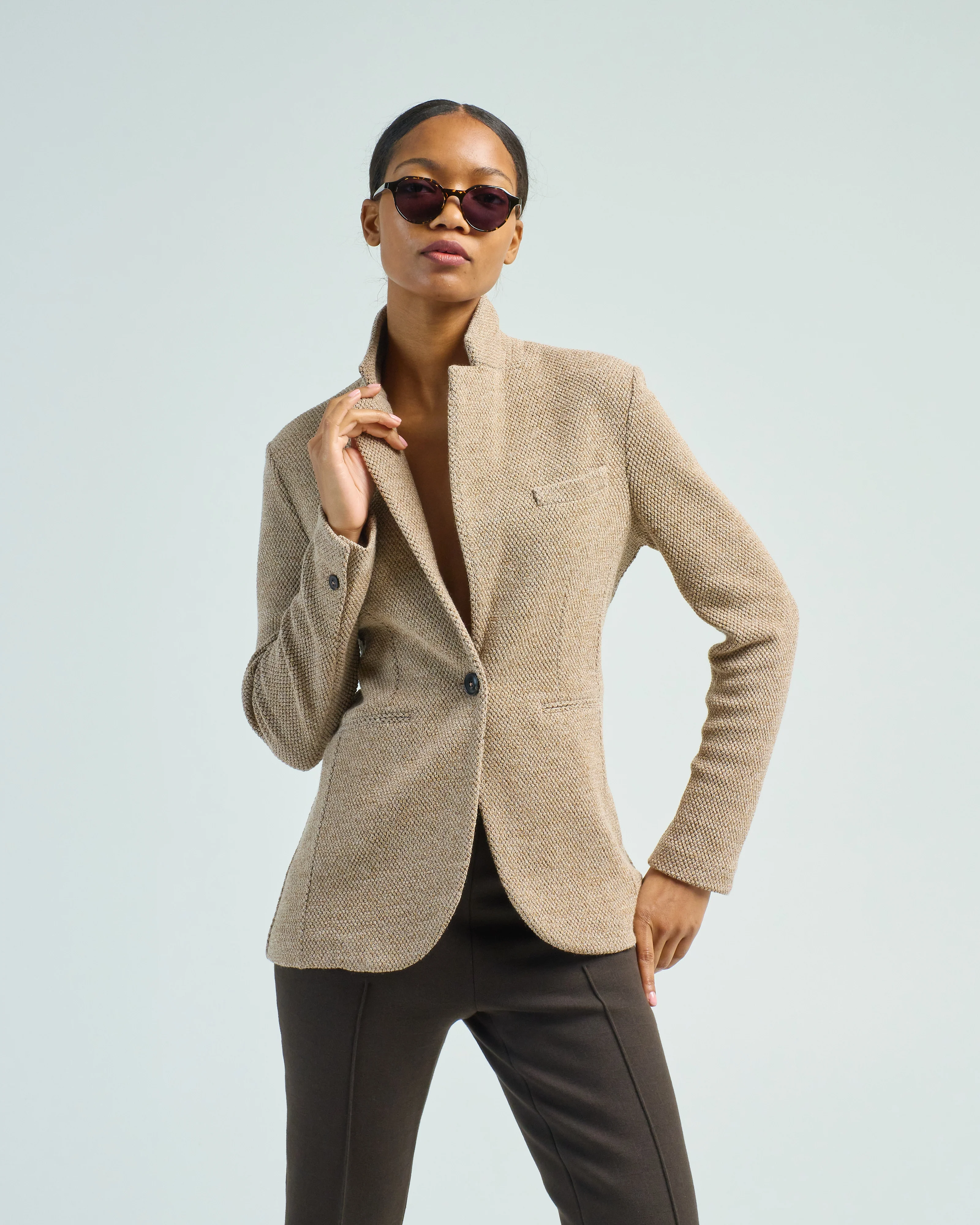 honeycomb long blazer - Image 3
