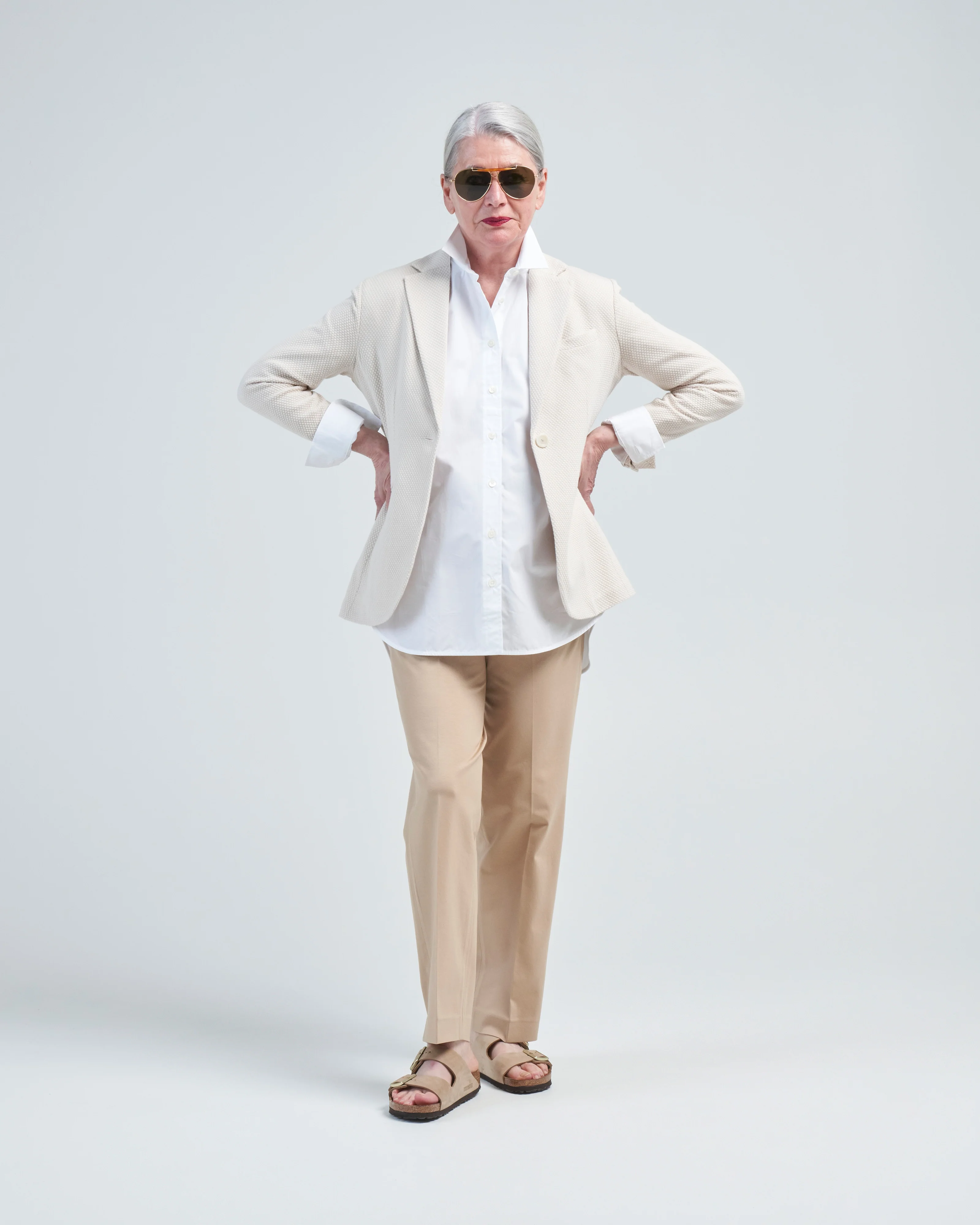 honeycomb slim long jacket - Image 2