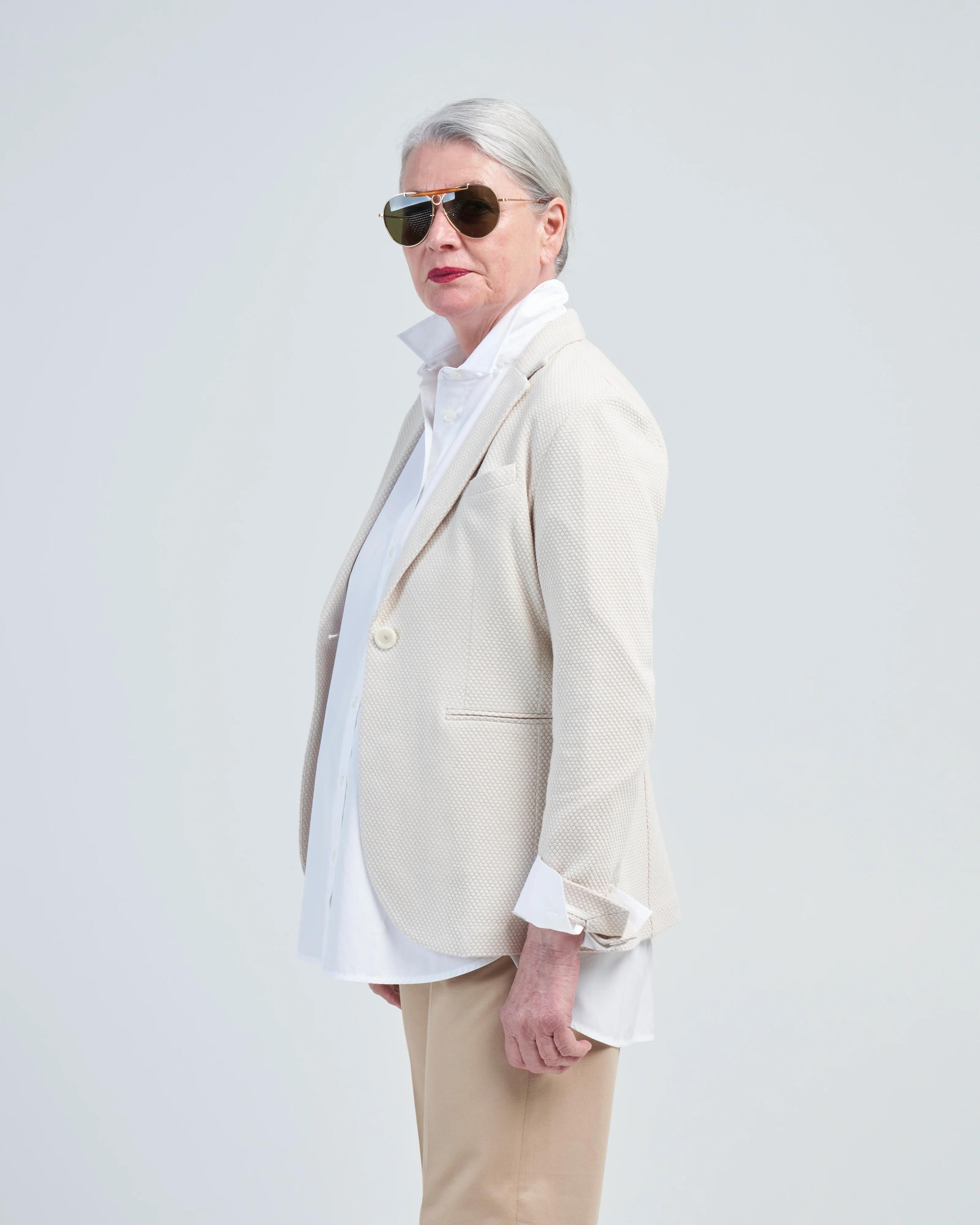 honeycomb slim long jacket - Image 3