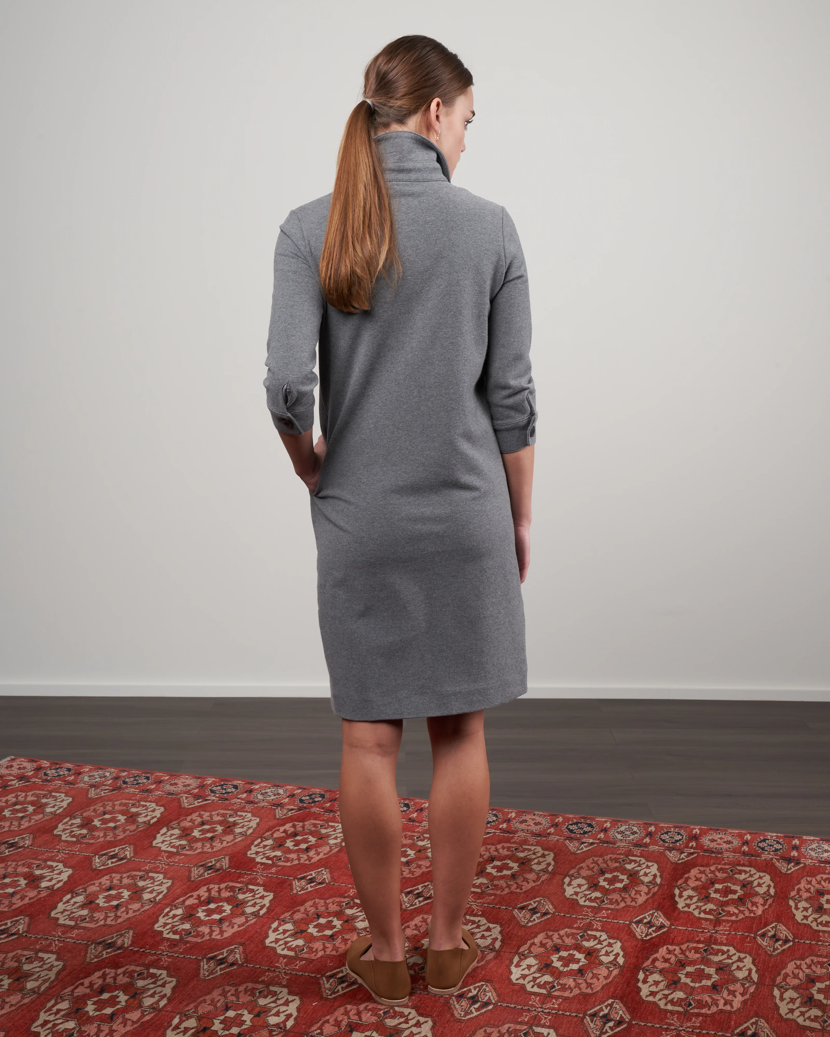 polo dress - grigio melange - Image 3