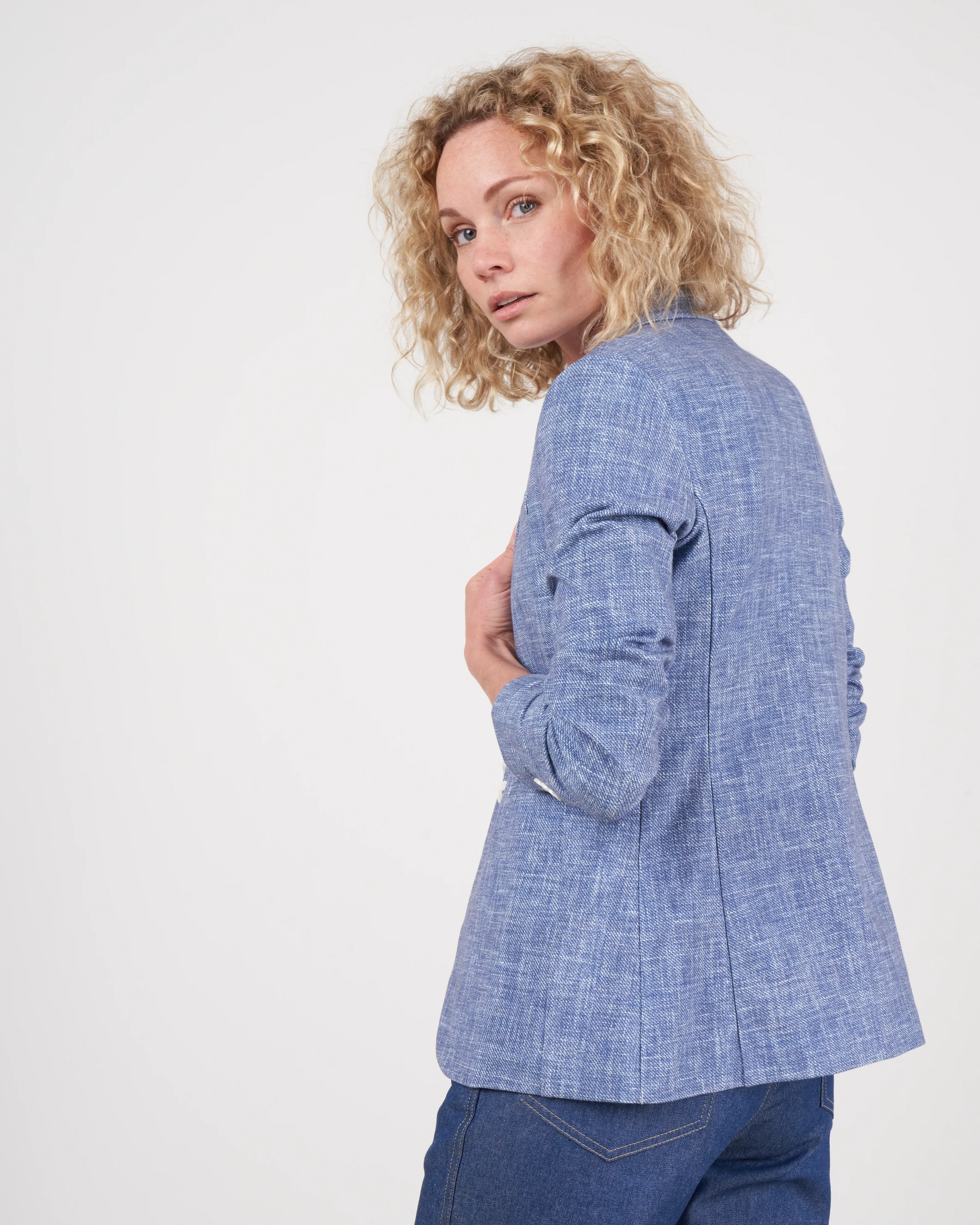 slim long jacket - elettrico - Image 3
