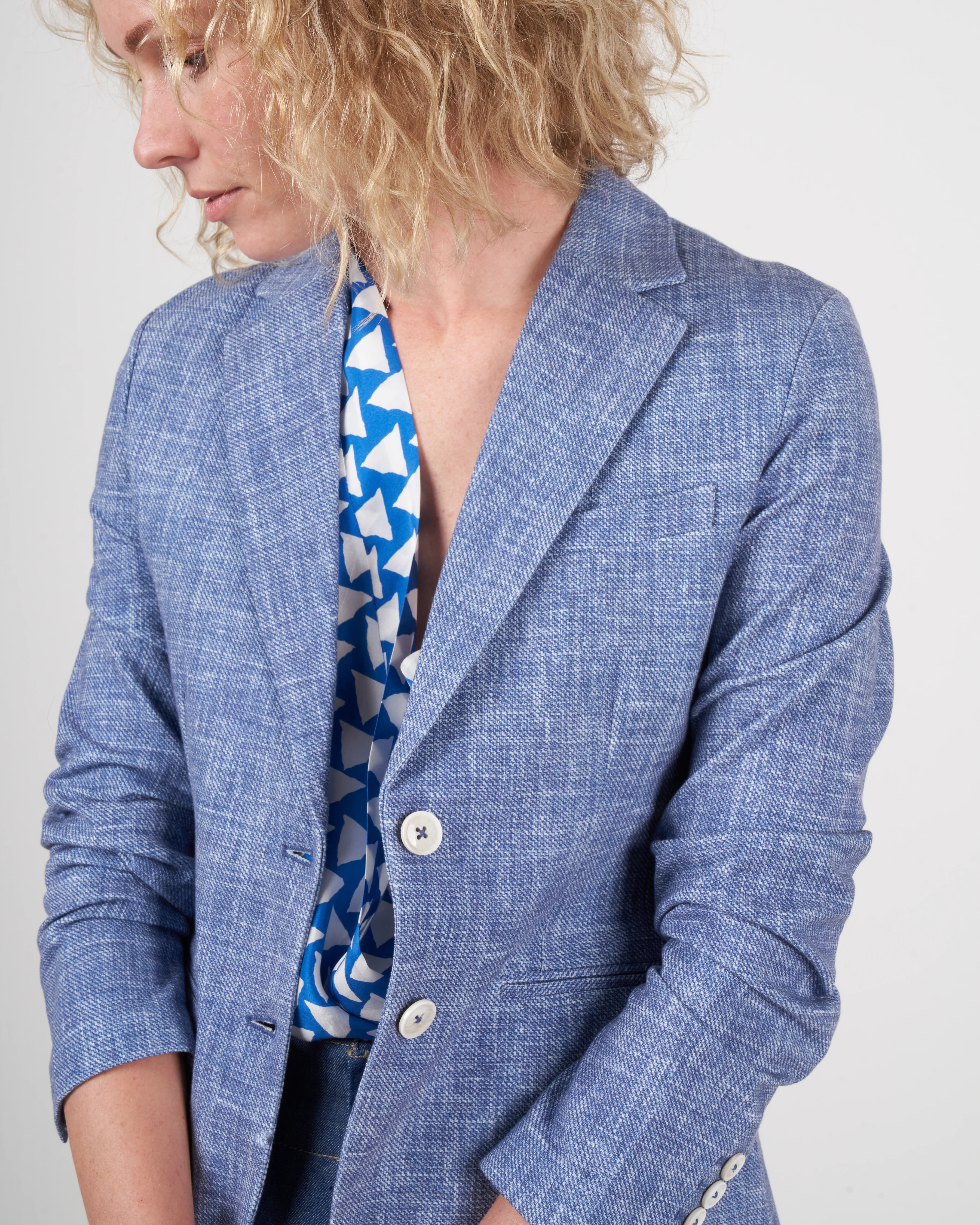 slim long jacket - elettrico - Image 5