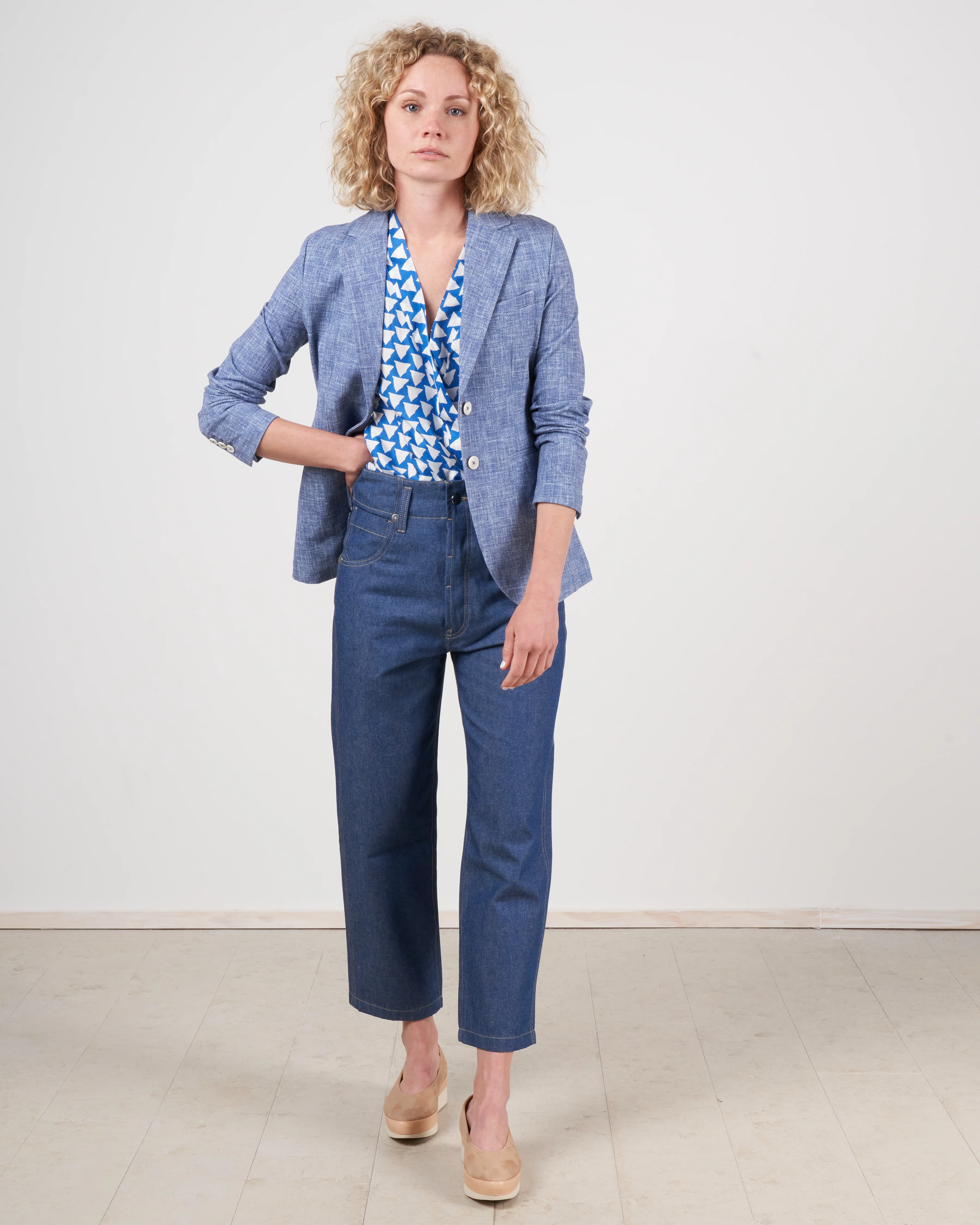 slim long jacket - elettrico - Image 6