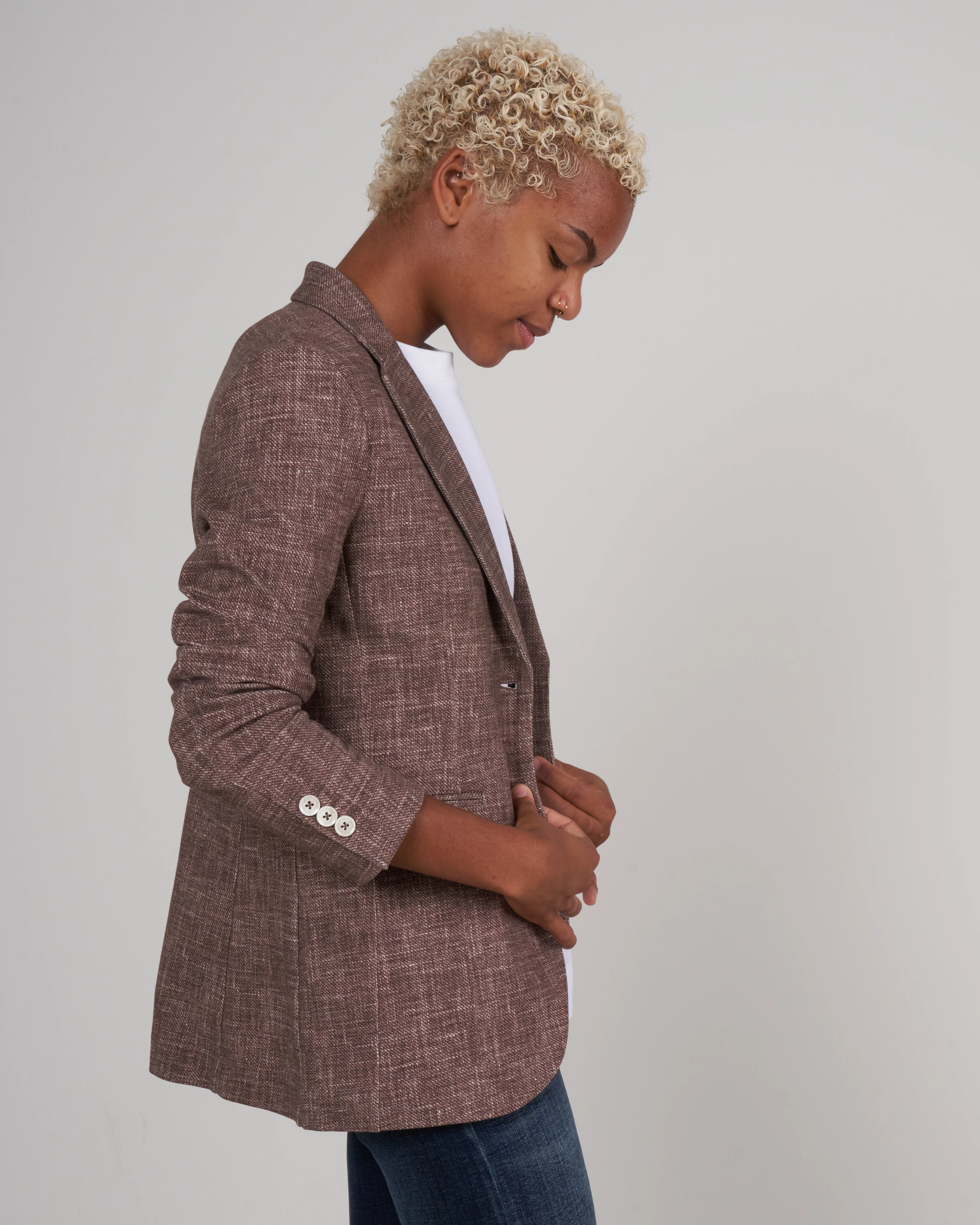 slim long jacket - mulch - Image 4