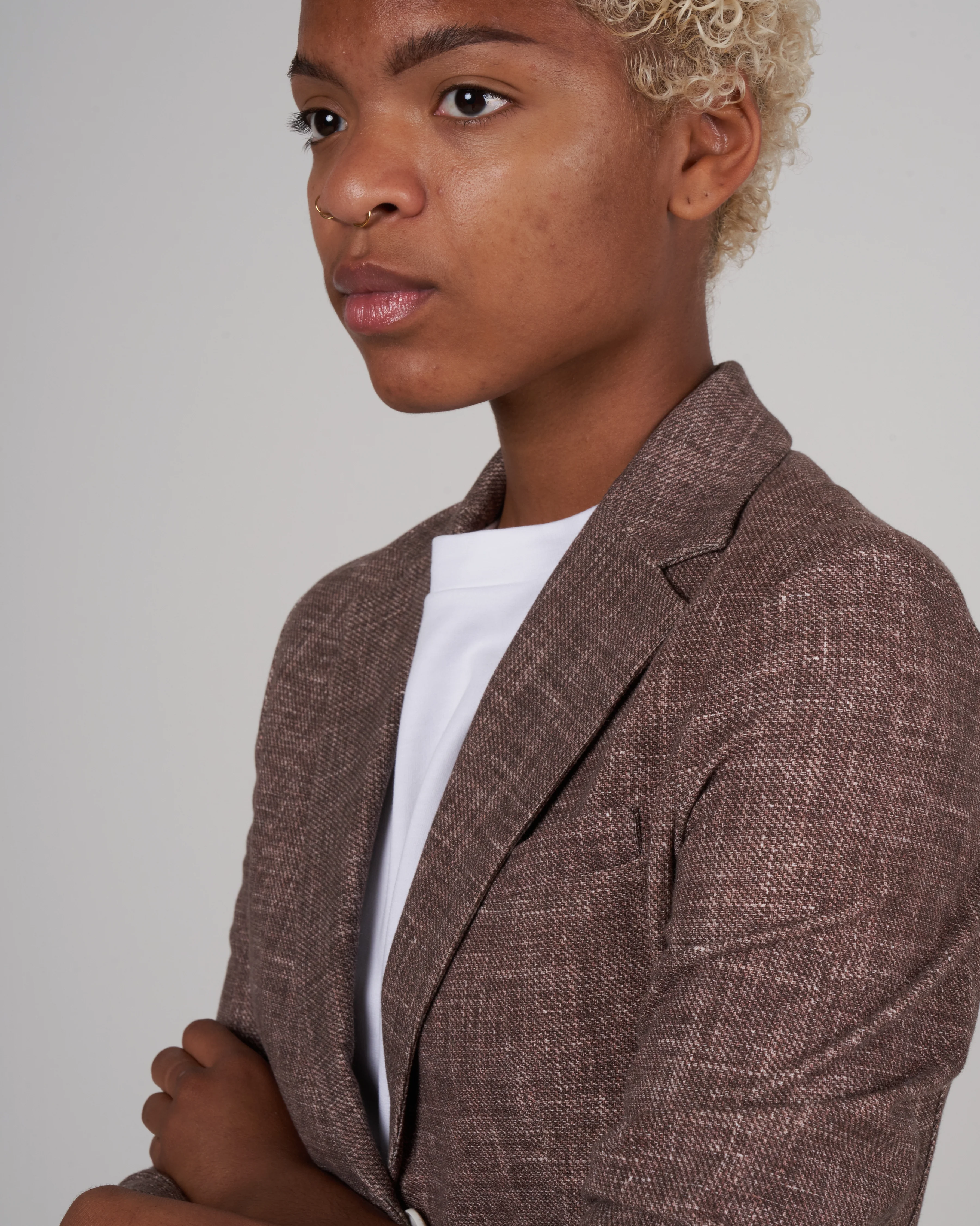 slim long jacket - mulch - Image 5