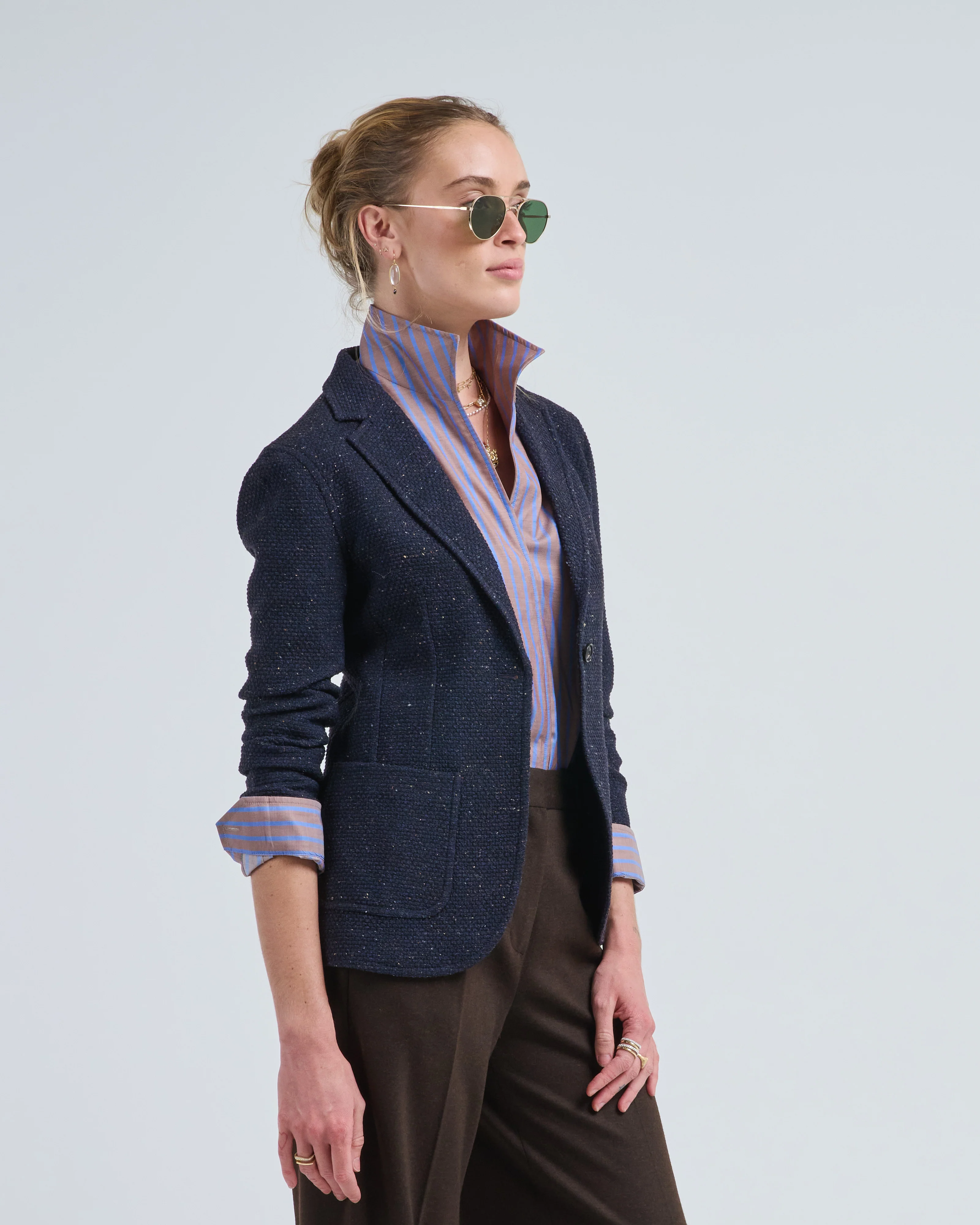 slim long knitted jacket - Image 3