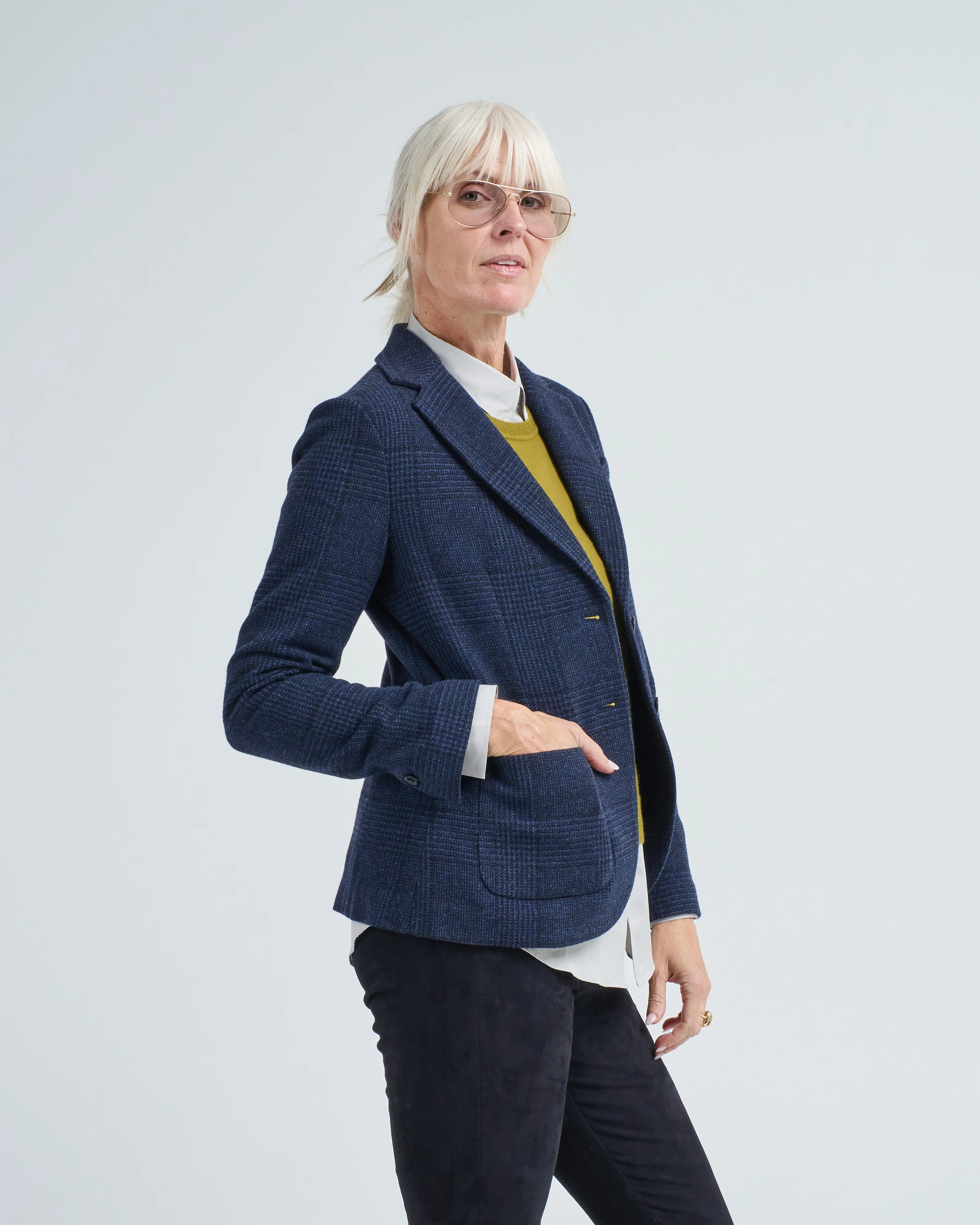 slim short prince of wales jacket - Image 3
