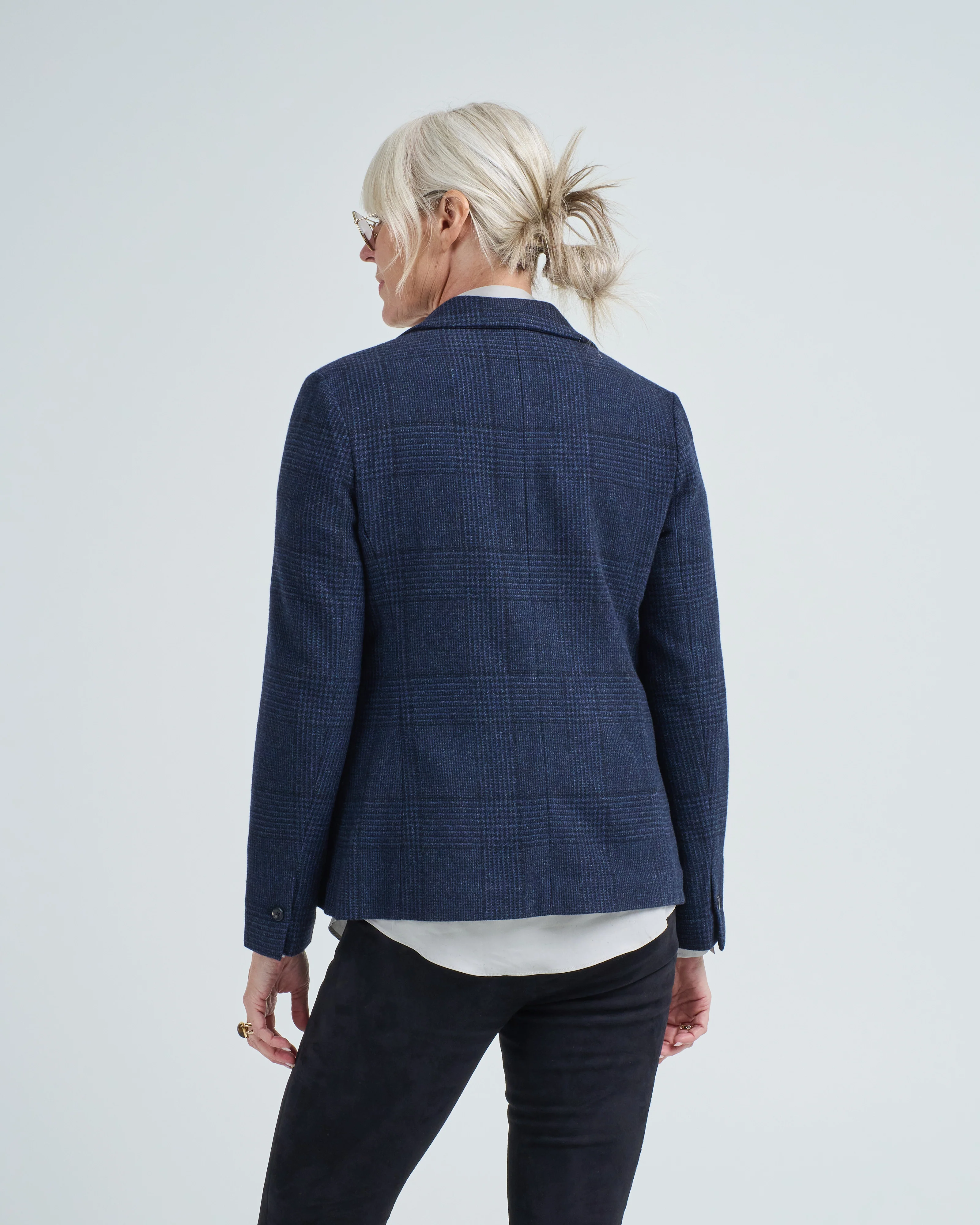slim short prince of wales jacket - Image 4