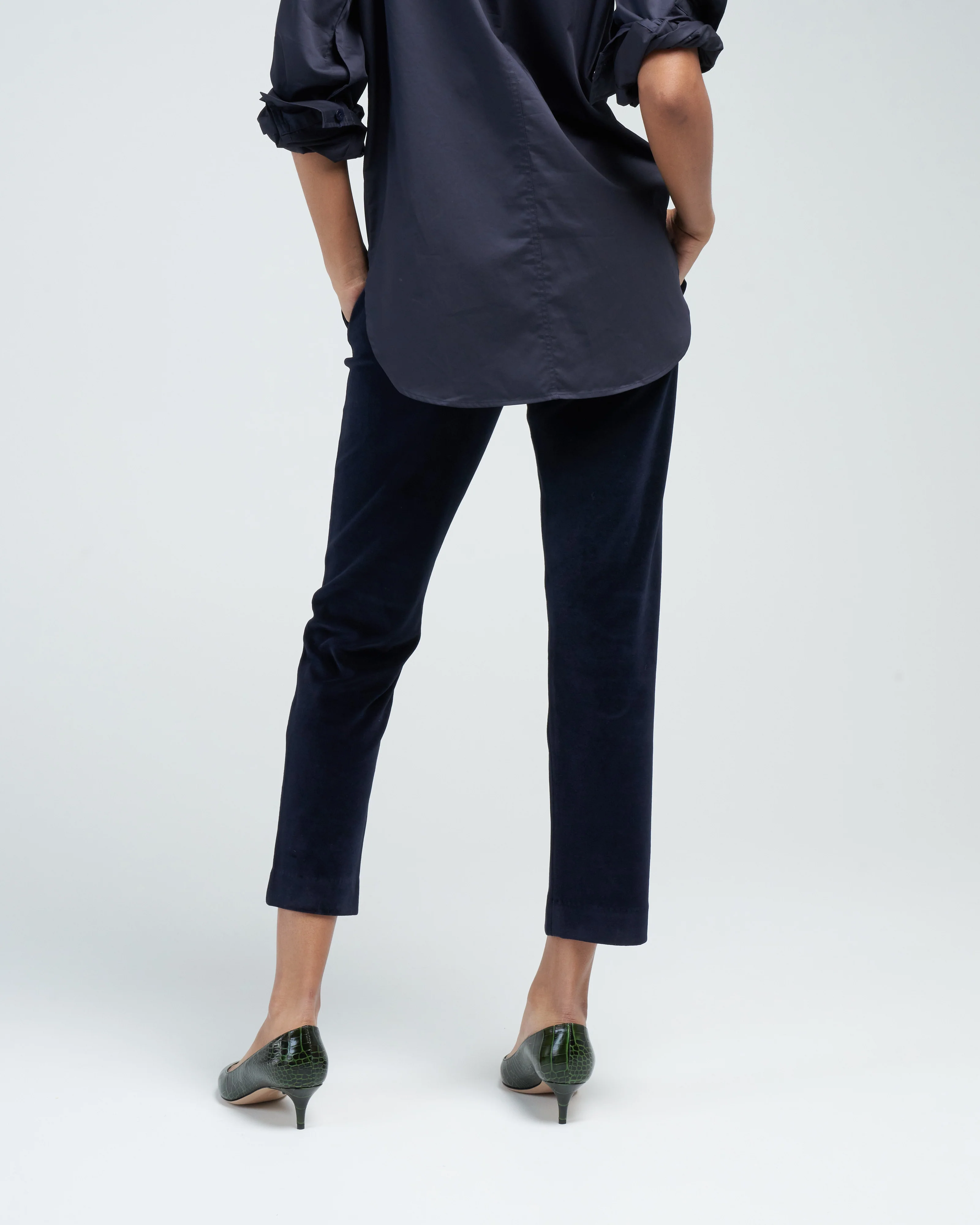 velour chino pant - dark navy - Image 4
