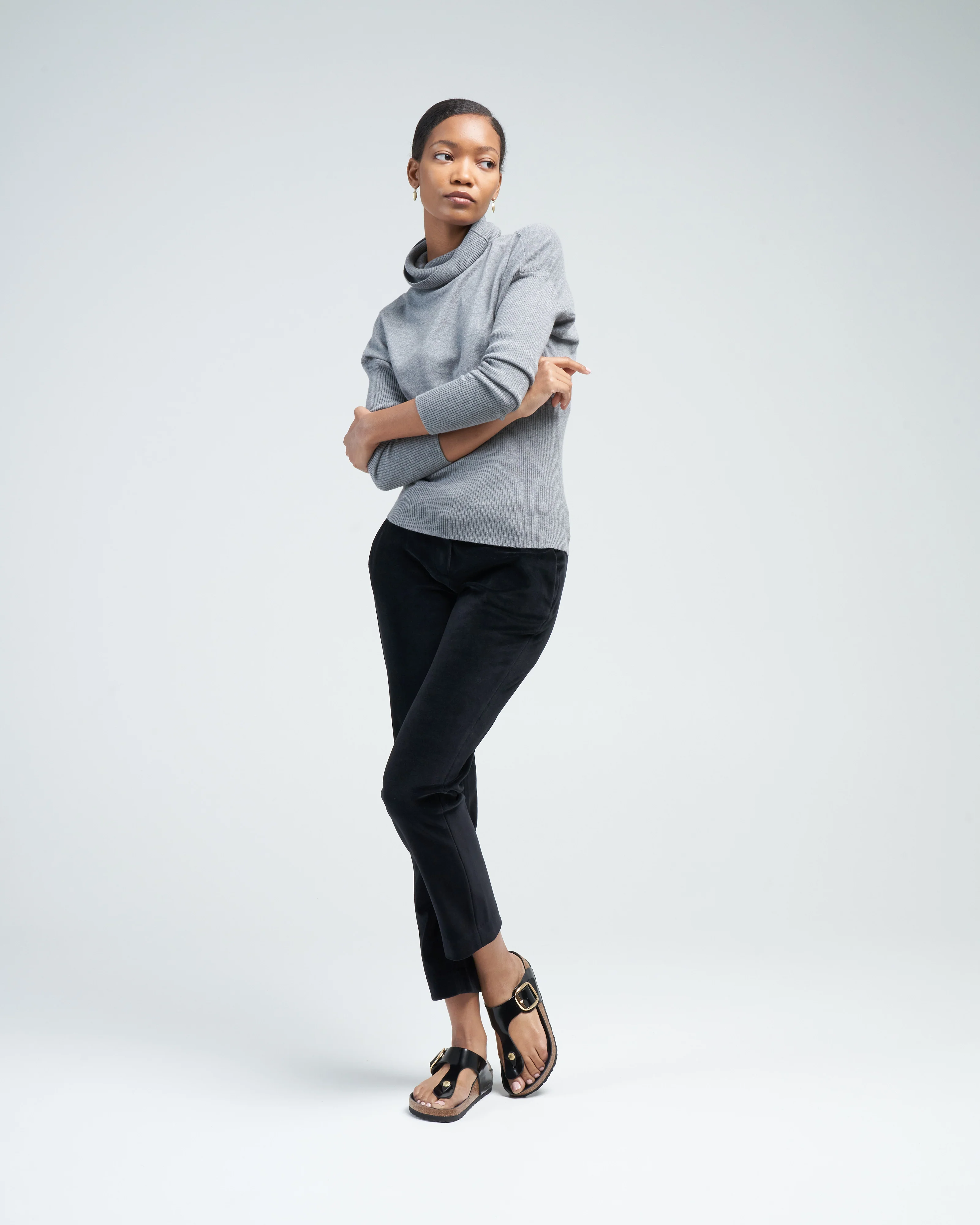 velour chino pant - nero pieno - Image 2