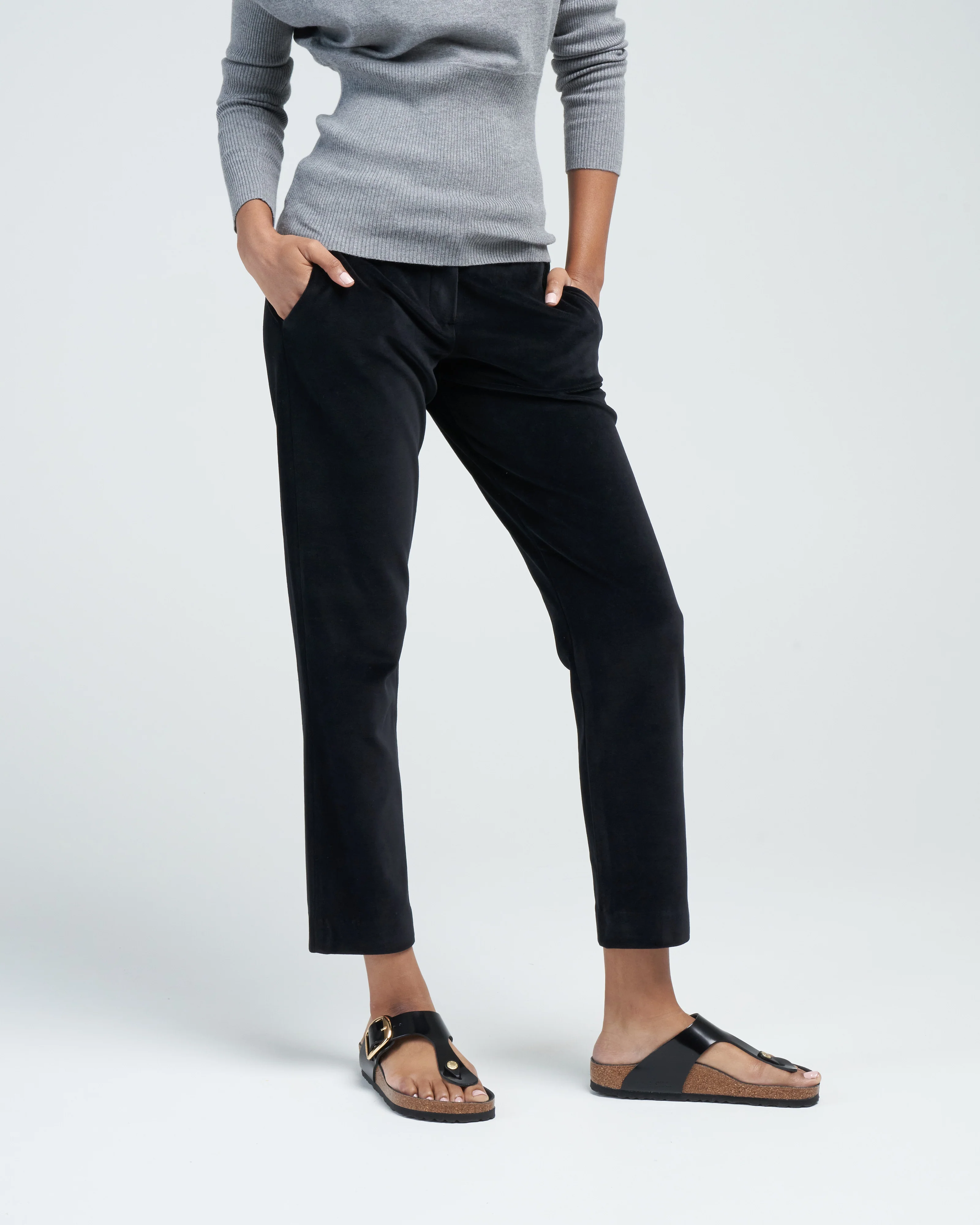 velour chino pant - nero pieno - Image 3