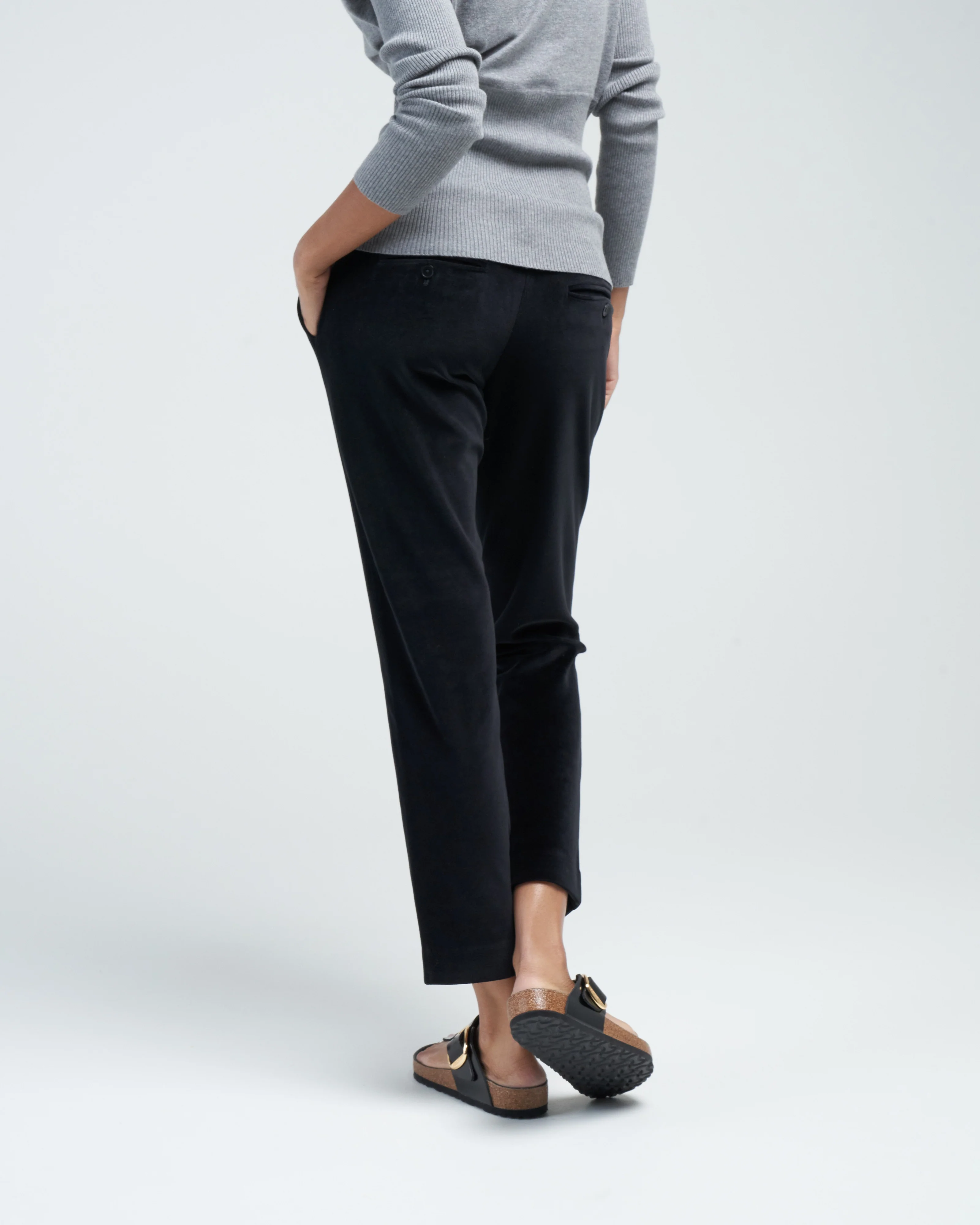 velour chino pant - nero pieno - Image 4