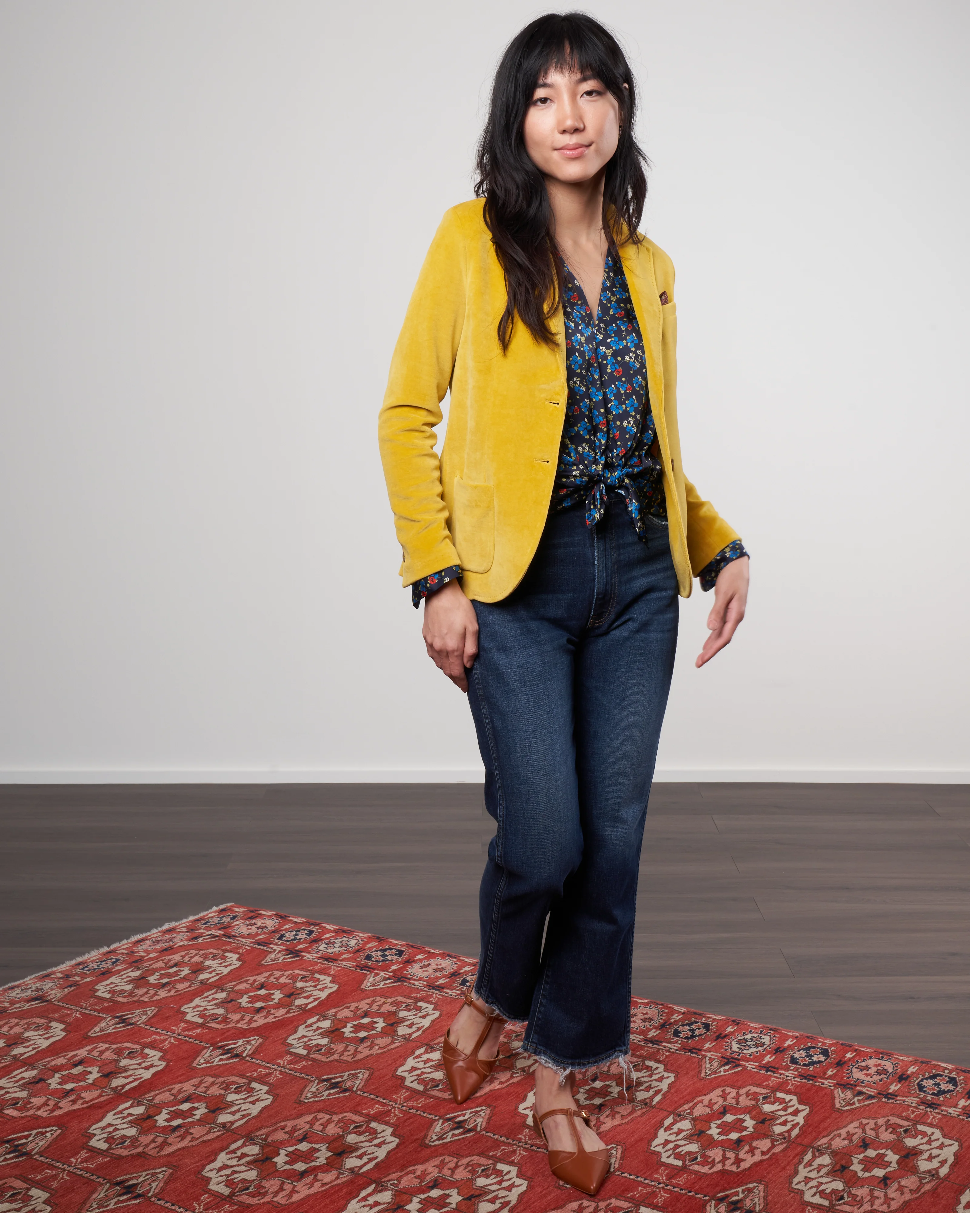 velour slim jacket - acerbo - Image 2