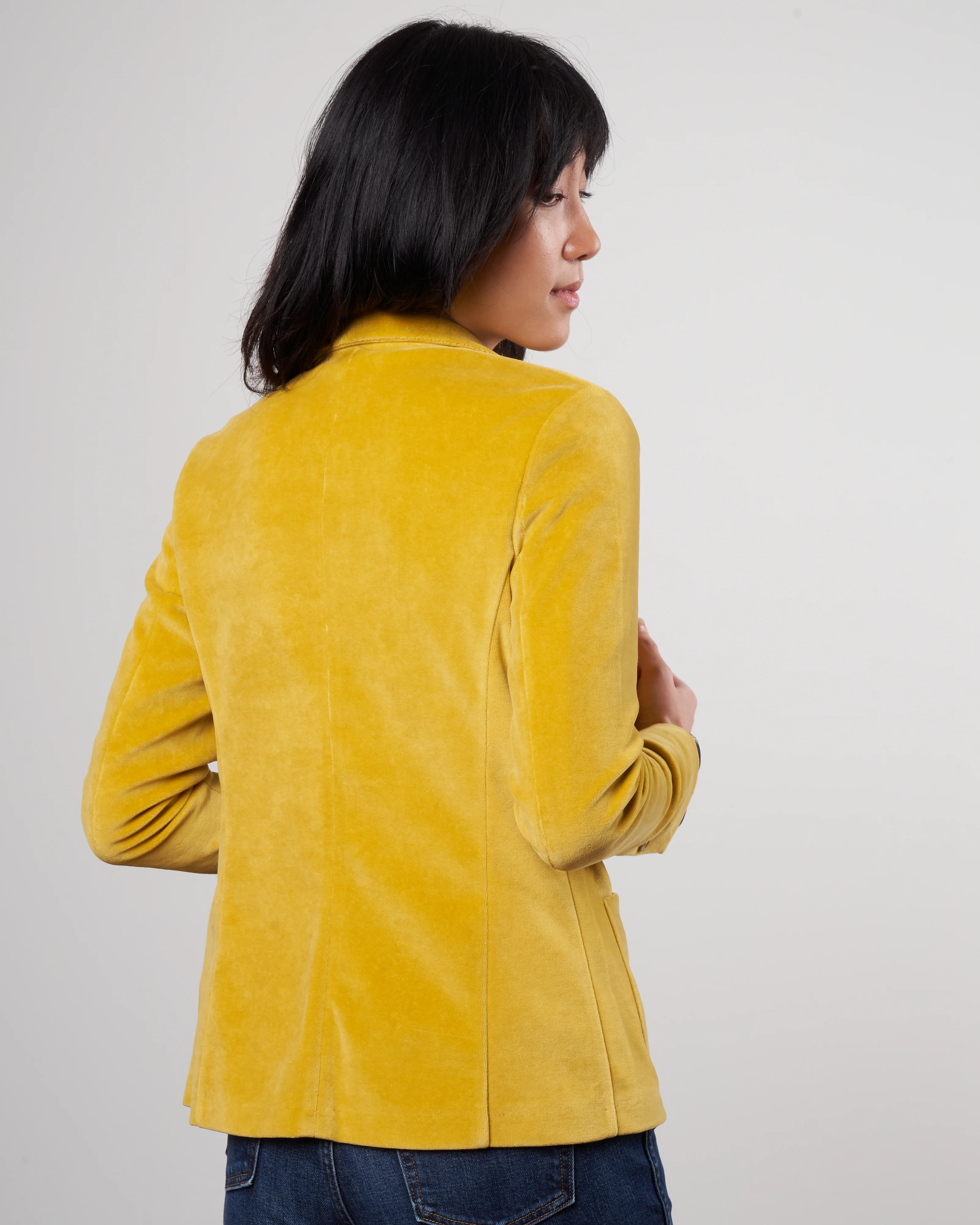 velour slim jacket - acerbo - Image 4