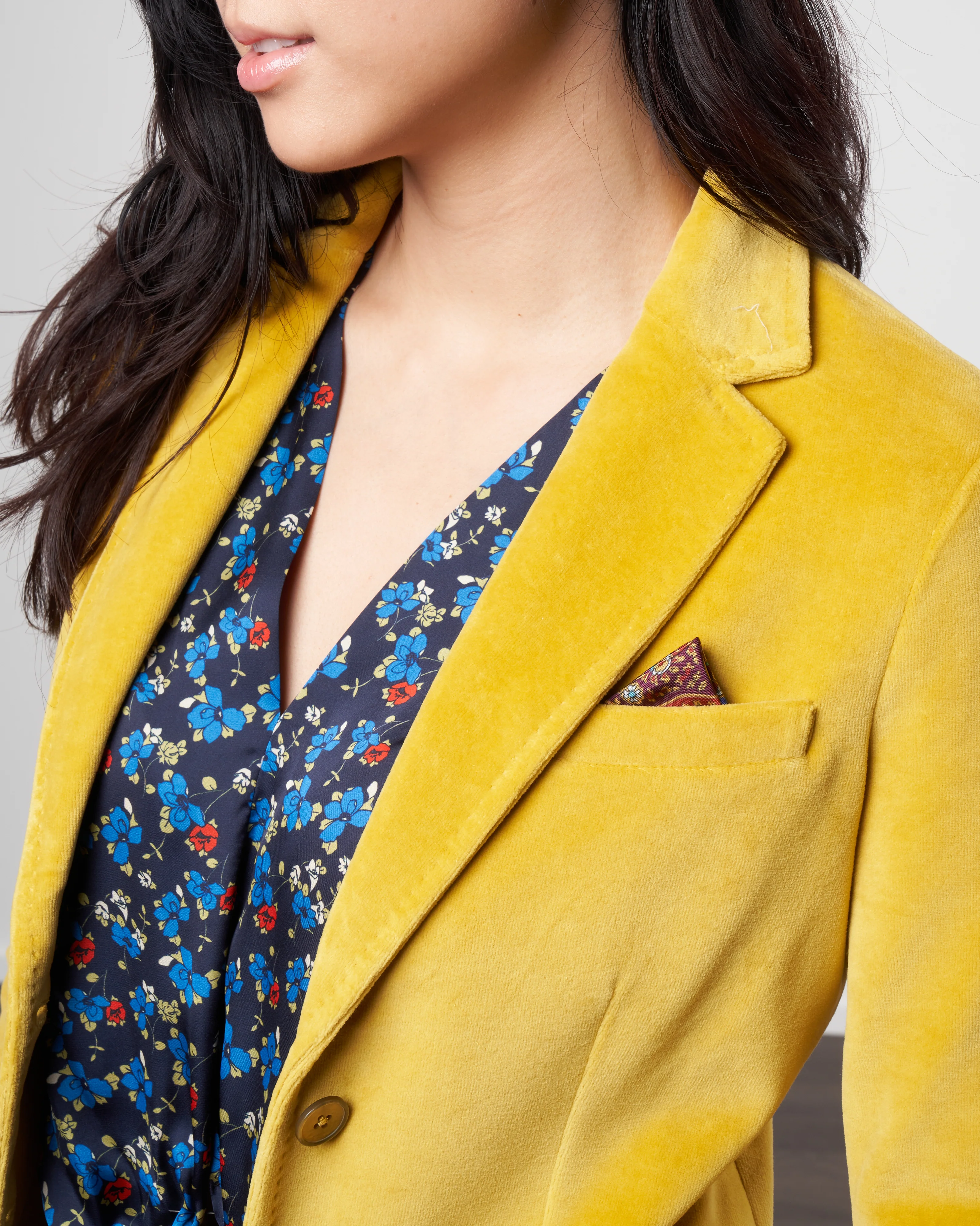 velour slim jacket - acerbo - Image 5